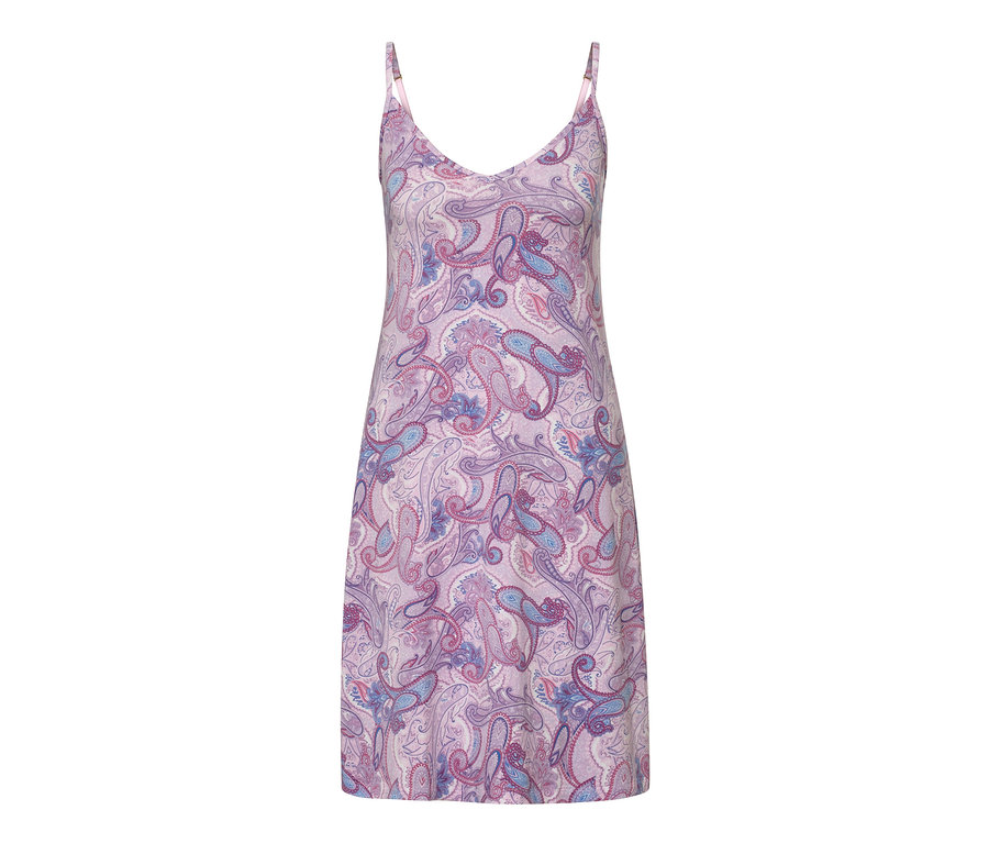 Koszula nocna na ramiączkach, z wzorem na całej powierzchni.