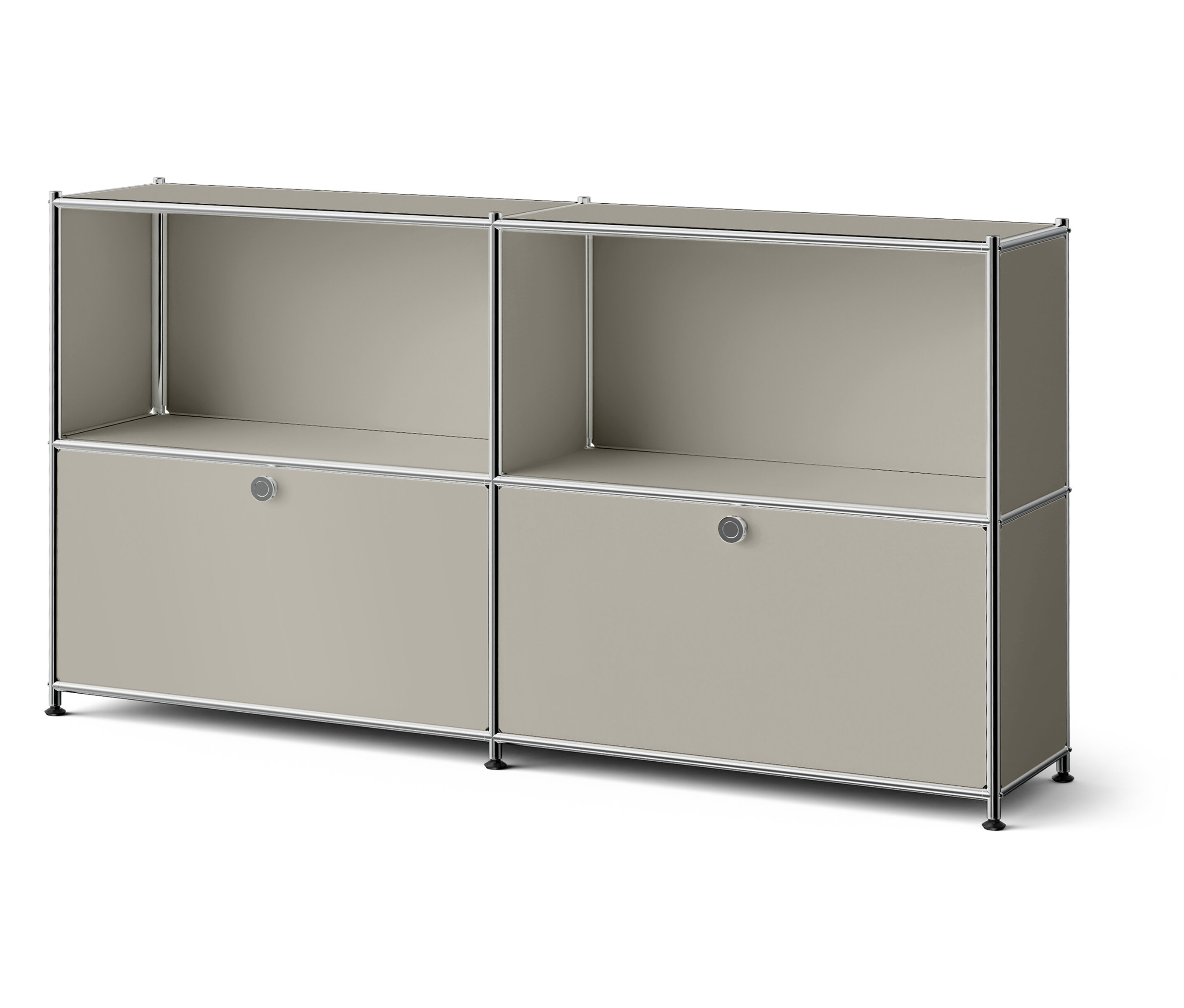 Tchibo - Metalowa szafka typu sideboard „Cn3 Slim Line” z 2 klapami do indywidualnego rozmieszczenia - kolor: szary