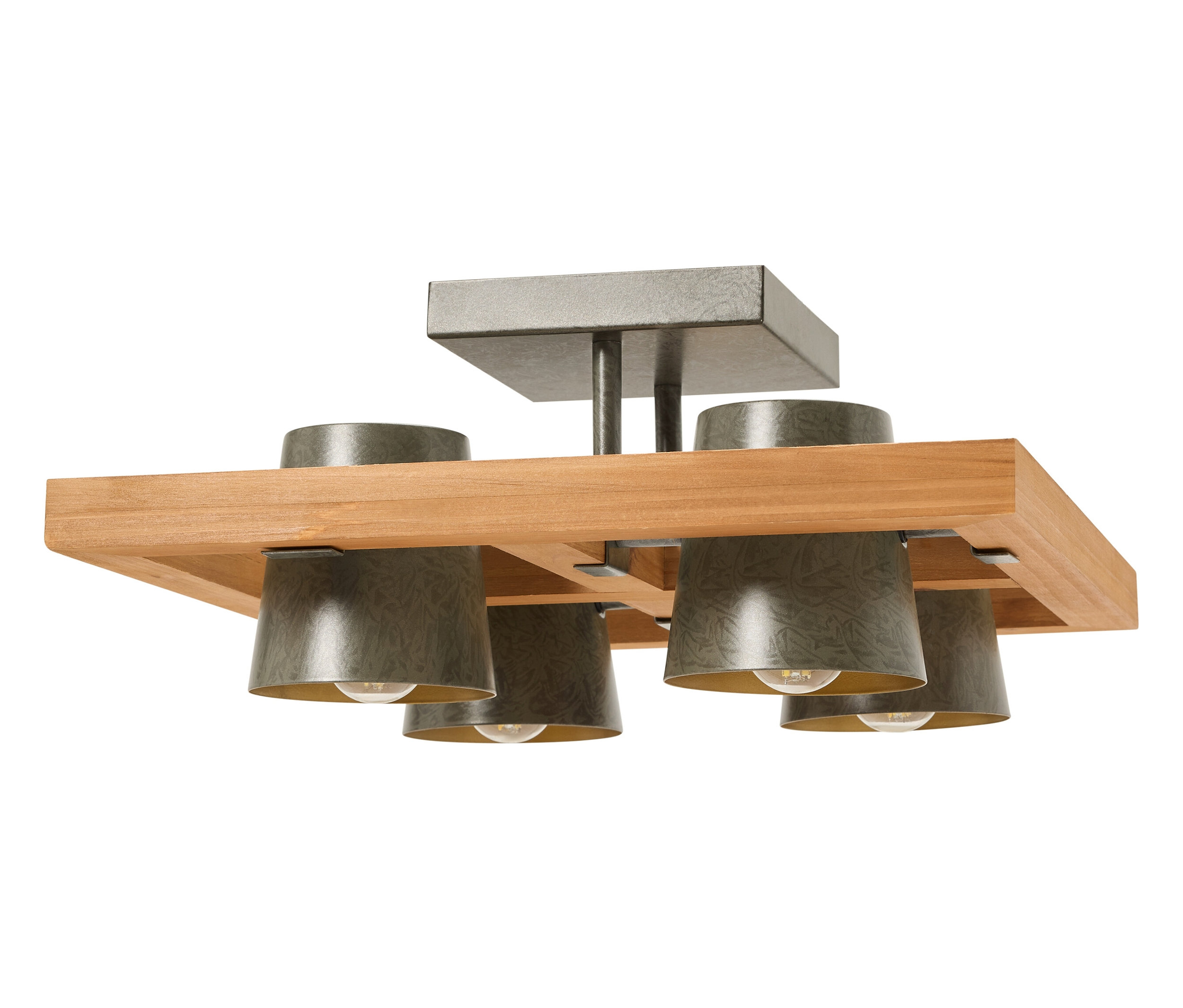 Lampa sufitowa Trio „Bell” - kolor: czarny/brązowy