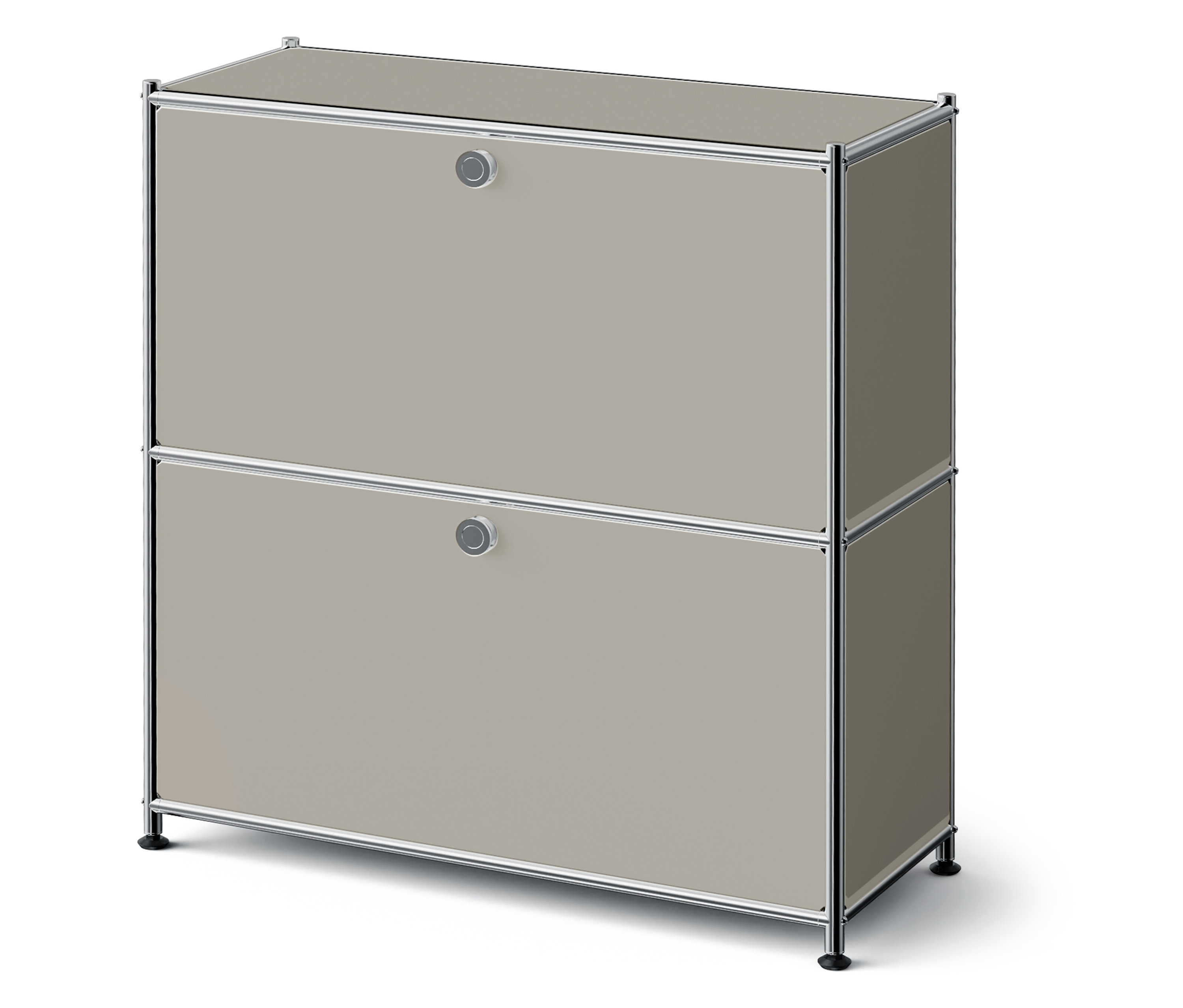 Tchibo - Metalowa komoda „Cn3 Slim Line” z 2 klapami - kolor: szary