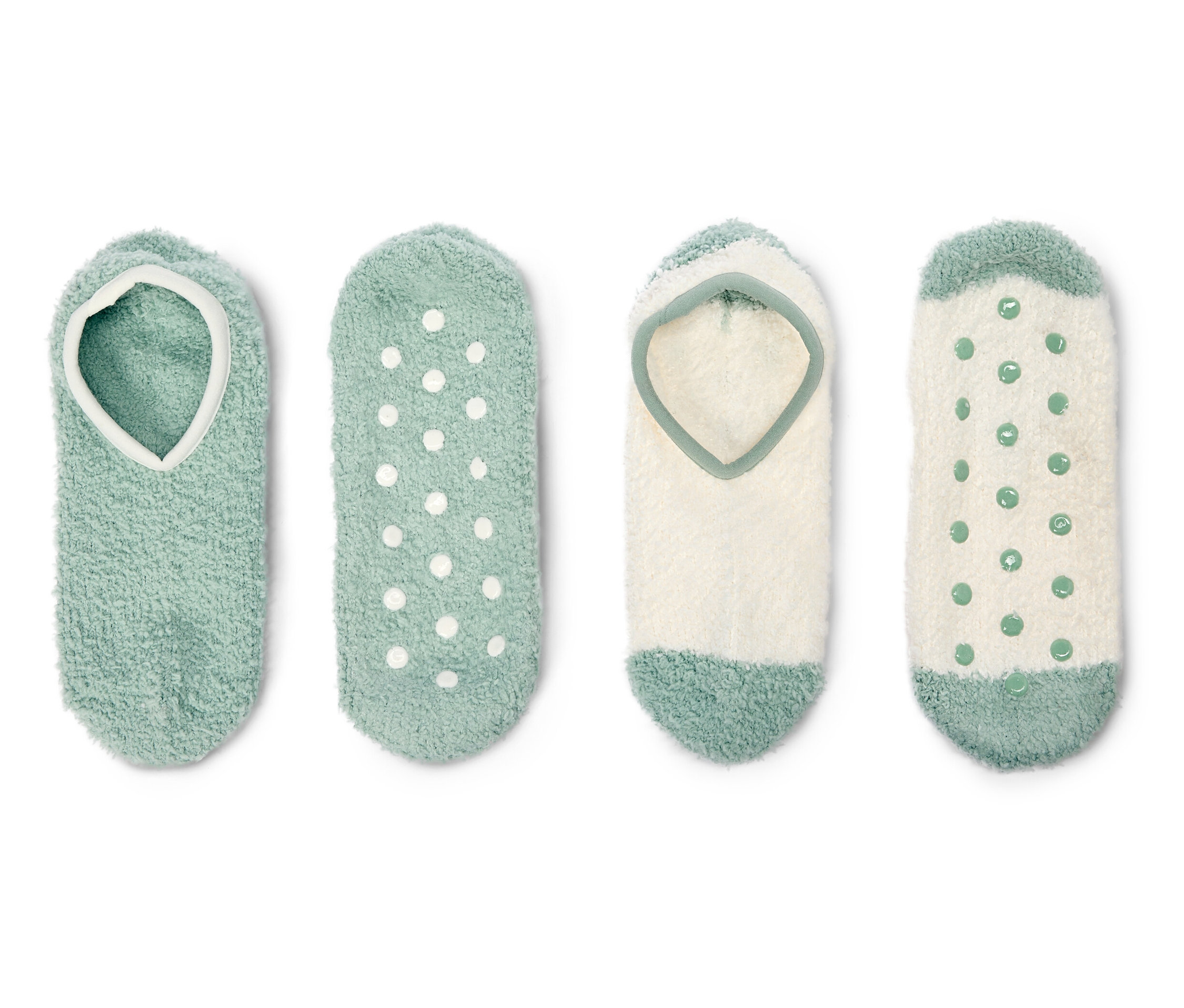 Tchibo - Skarpetokapcie- beżowy/zielony