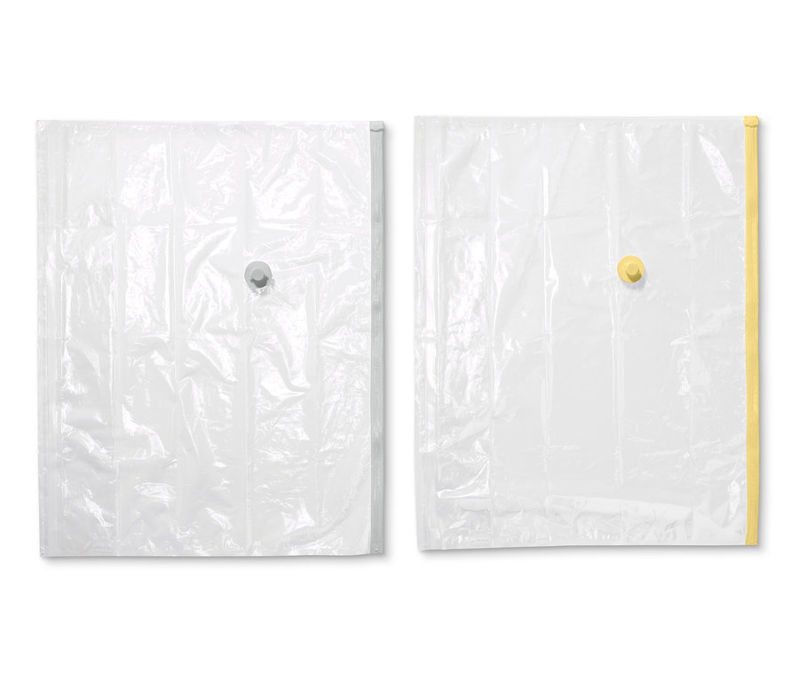 Dwa próżniowe worki do przechowywania.