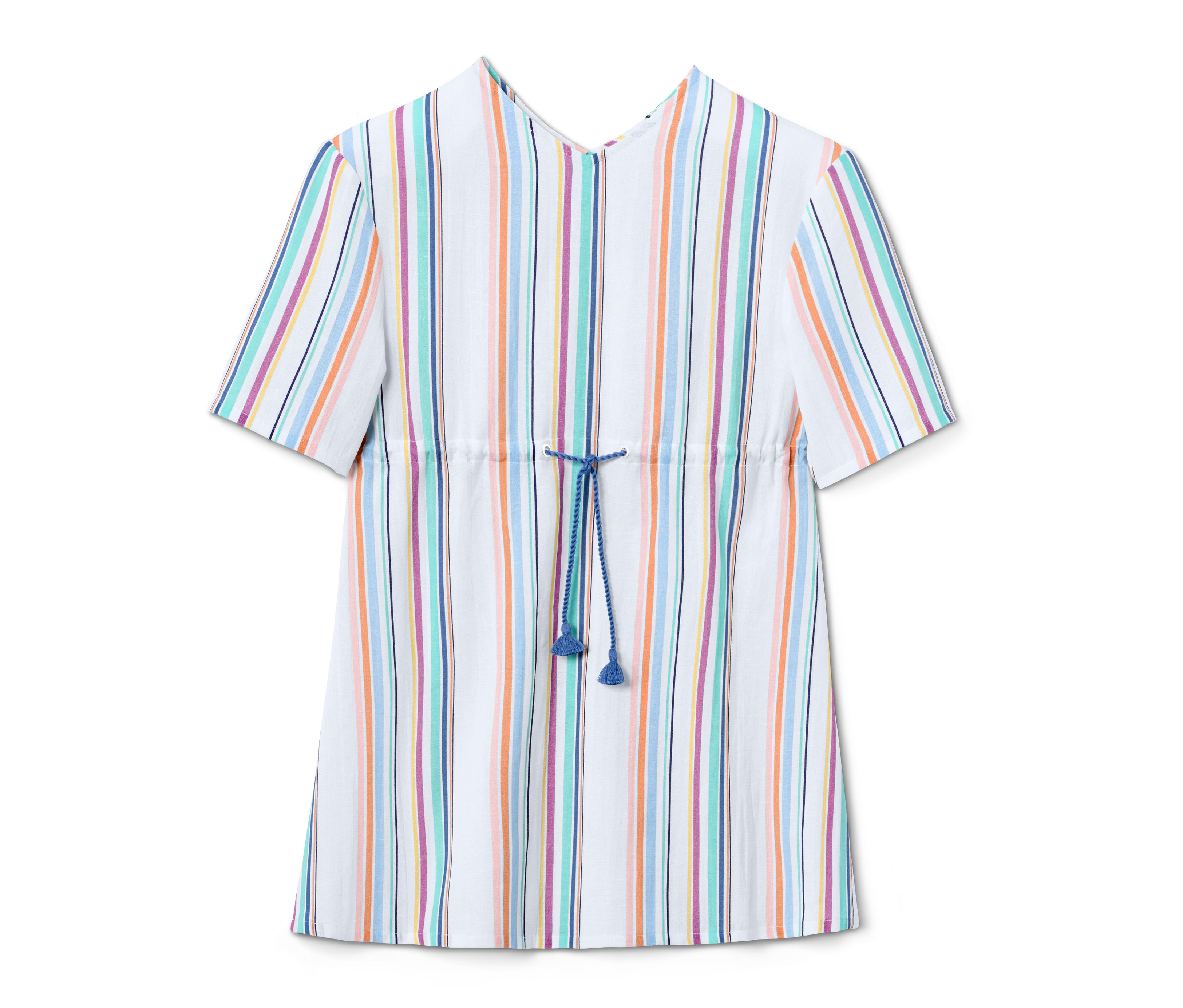 Tchibo - Tunika z bawełny i lnu- biały/w paski