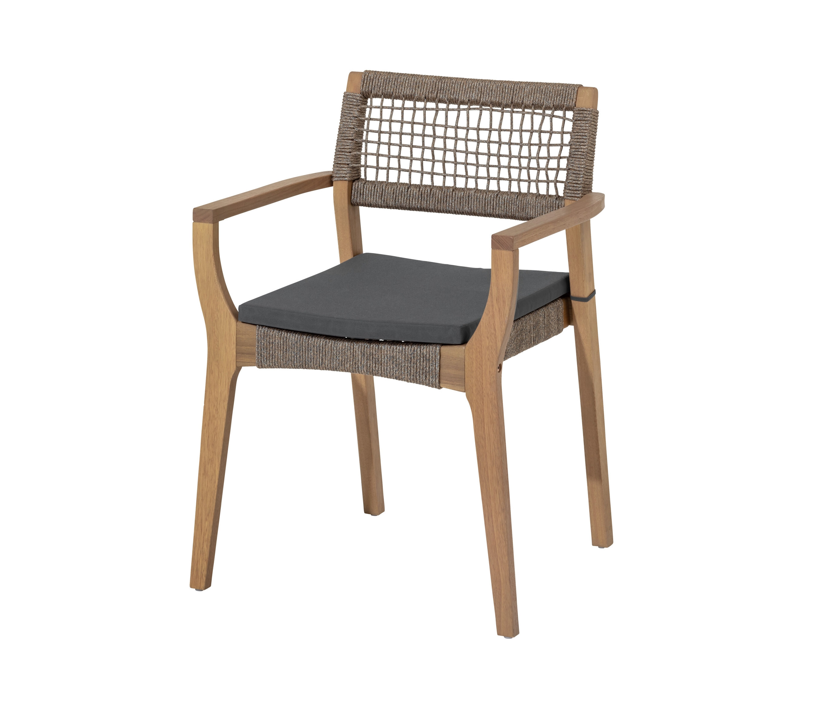 Tchibo - Krzesło z poduszką - kolor: beżowy/brązowy