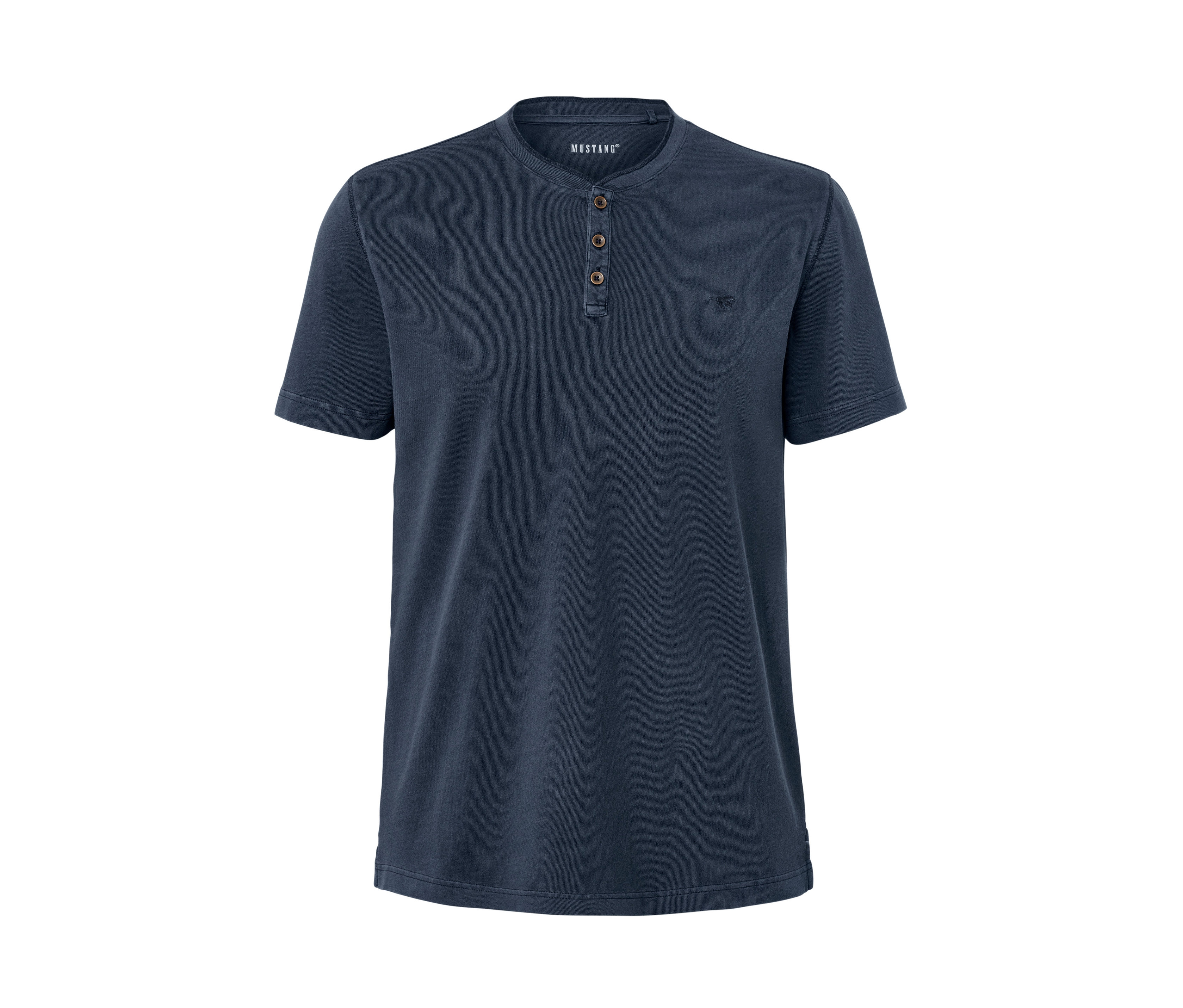 Tchibo - Koszulka henley z krótkim rękawem „Mustang”, niebieski