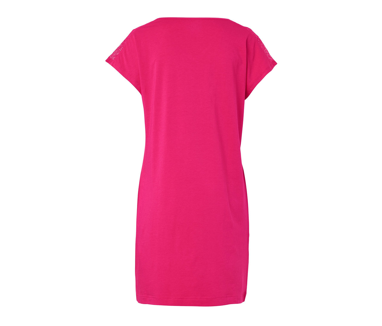 Szczegół różowej koszuli nocnej.