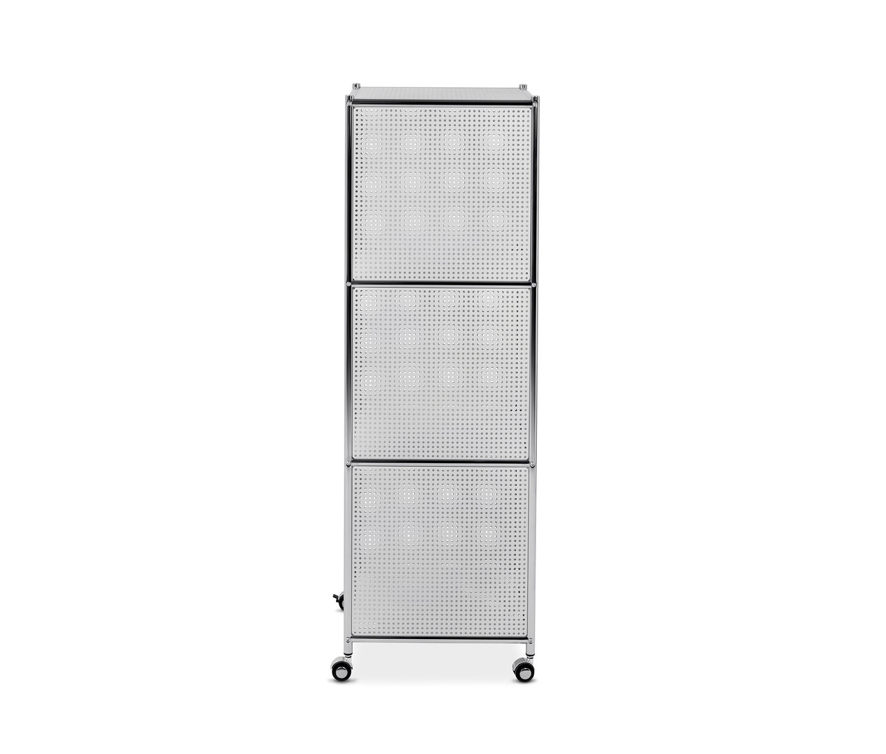 Biały metalowy moduł na kółkach „CN3”.