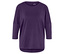 Fioletowa koszulka z rękawami trzy czwarte.