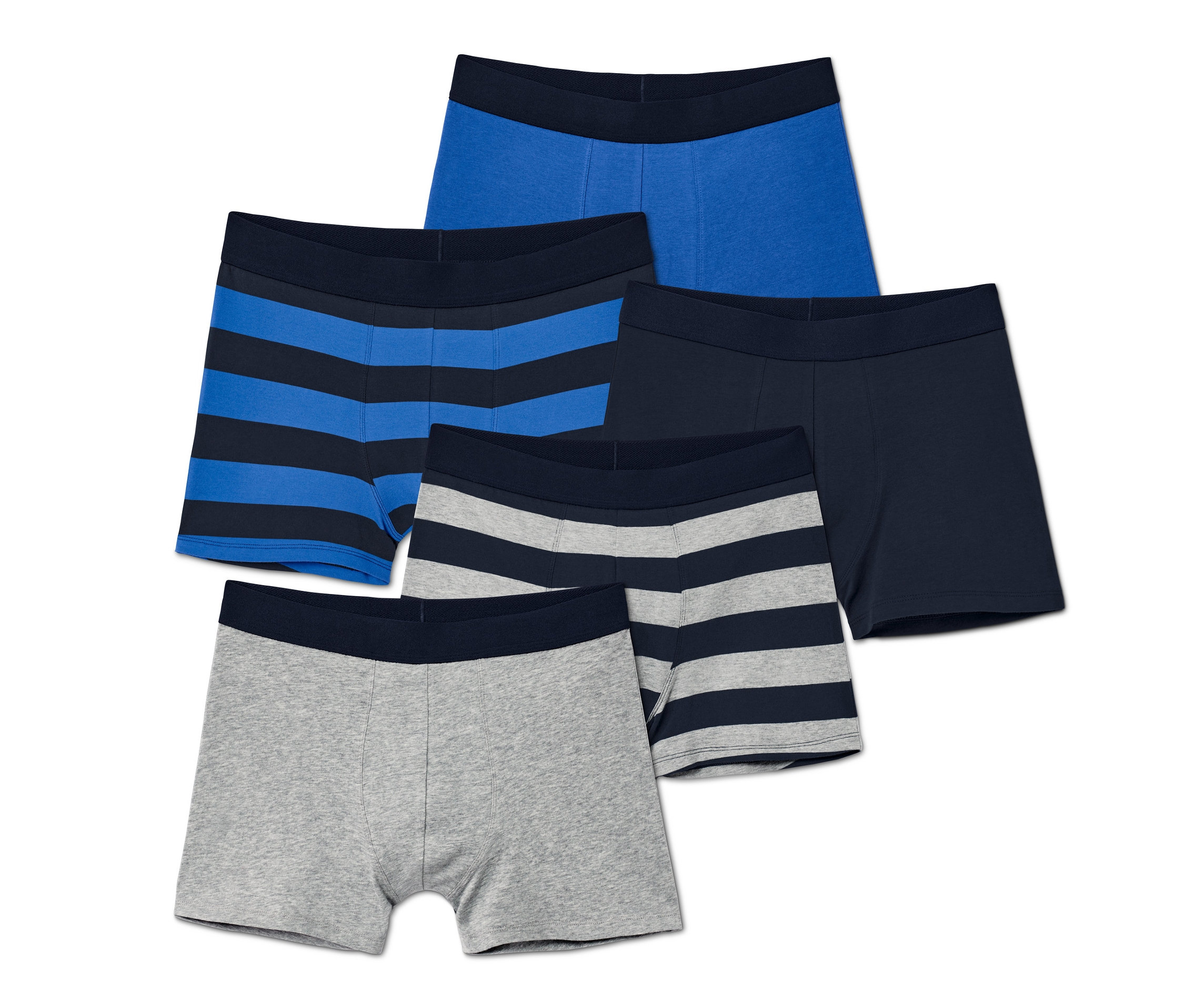 Tchibo - Bokserki- szary/niebieski/w paski