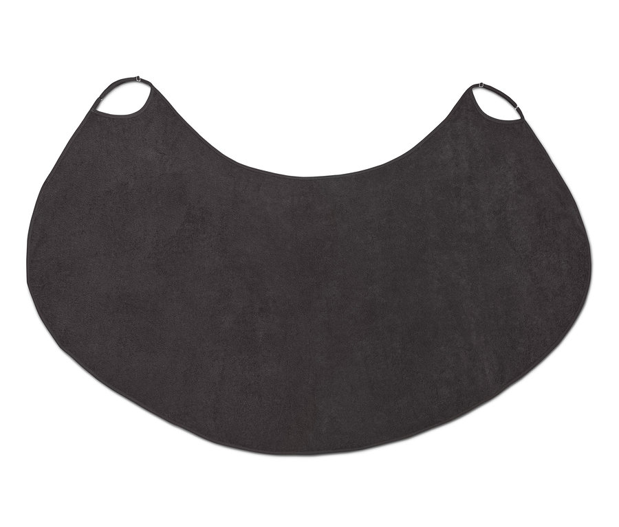 Czarna sukienka ręcznikowa.