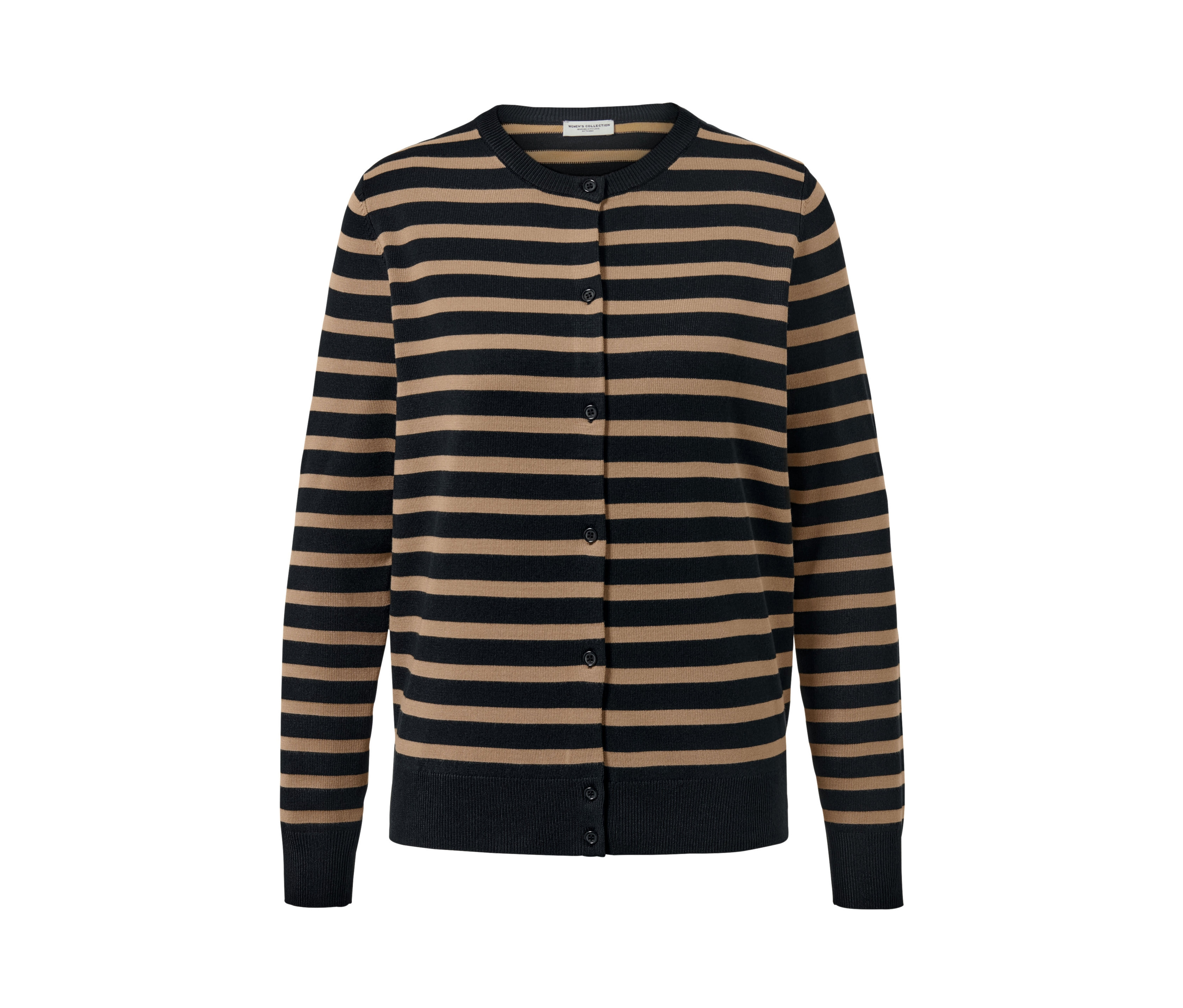 Tchibo - Kardigan w paski, beżowy/w paski