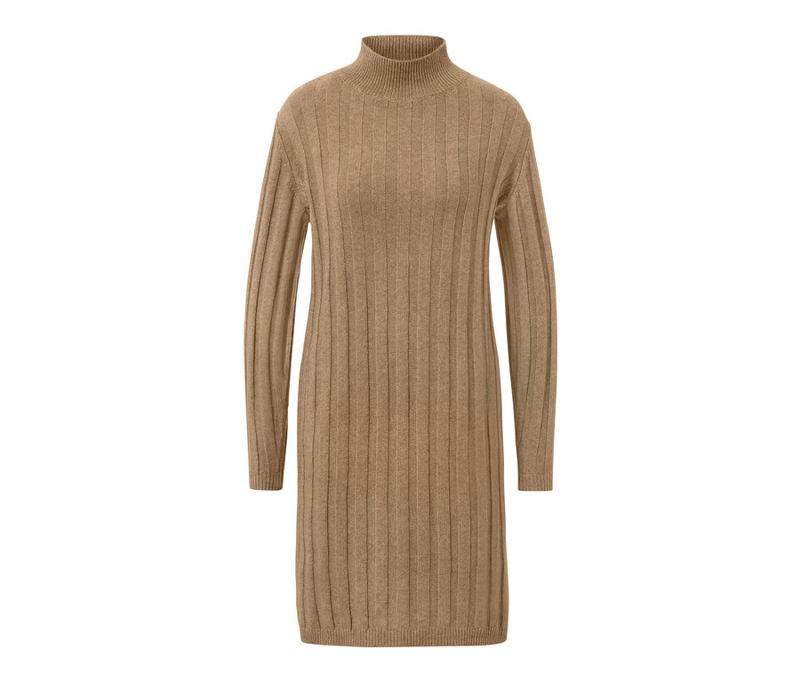 Sukienka dzianinowa ze stójką.