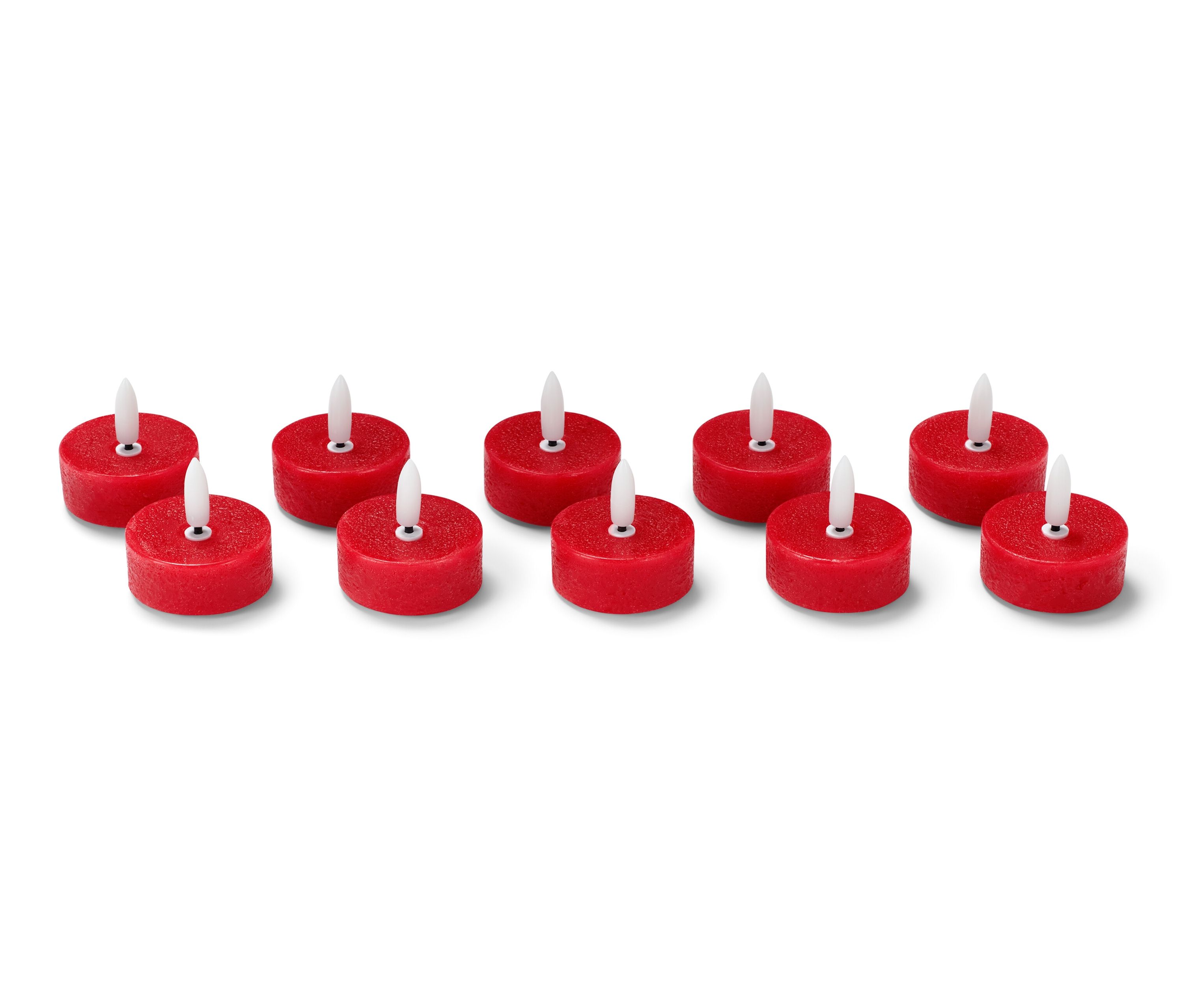 Tchibo - Świeczki typu tealight LED z prawdziwego wosku - kolor: czerwony