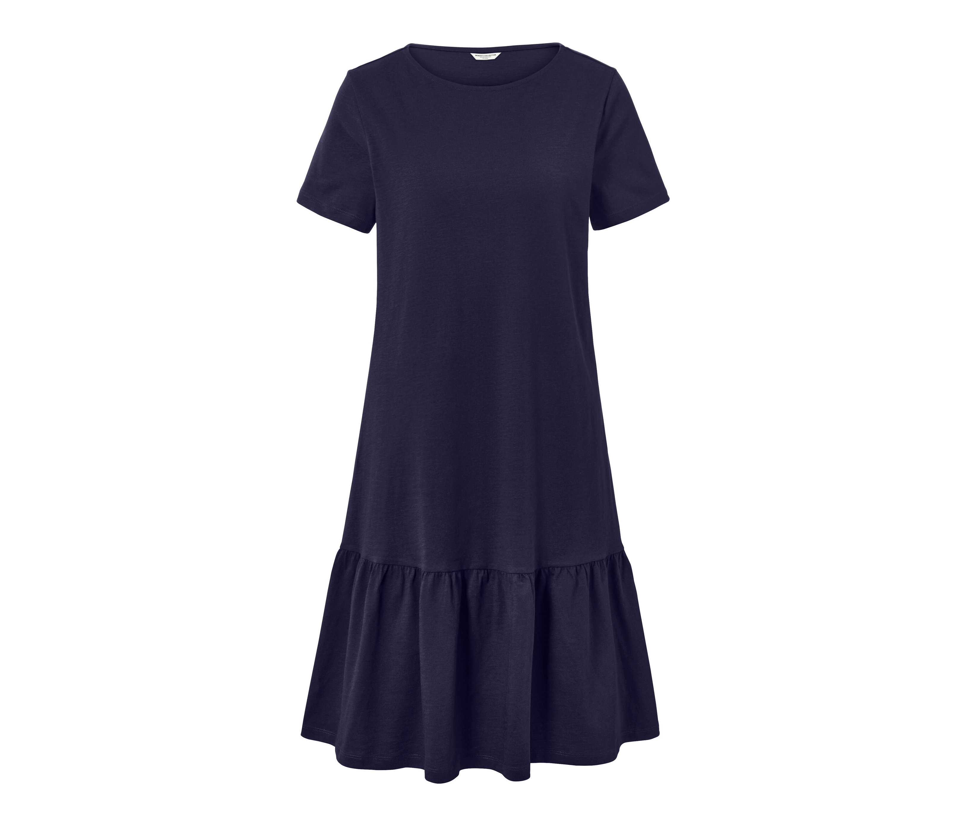 Tchibo - Sukienka dżersejowa z falbaną- niebieski