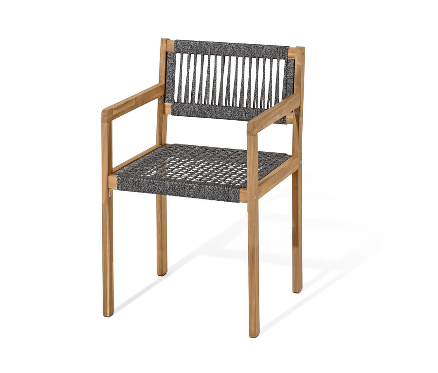 Szczegółowy widok zestawu balkonowego z plecionką tekstylną.