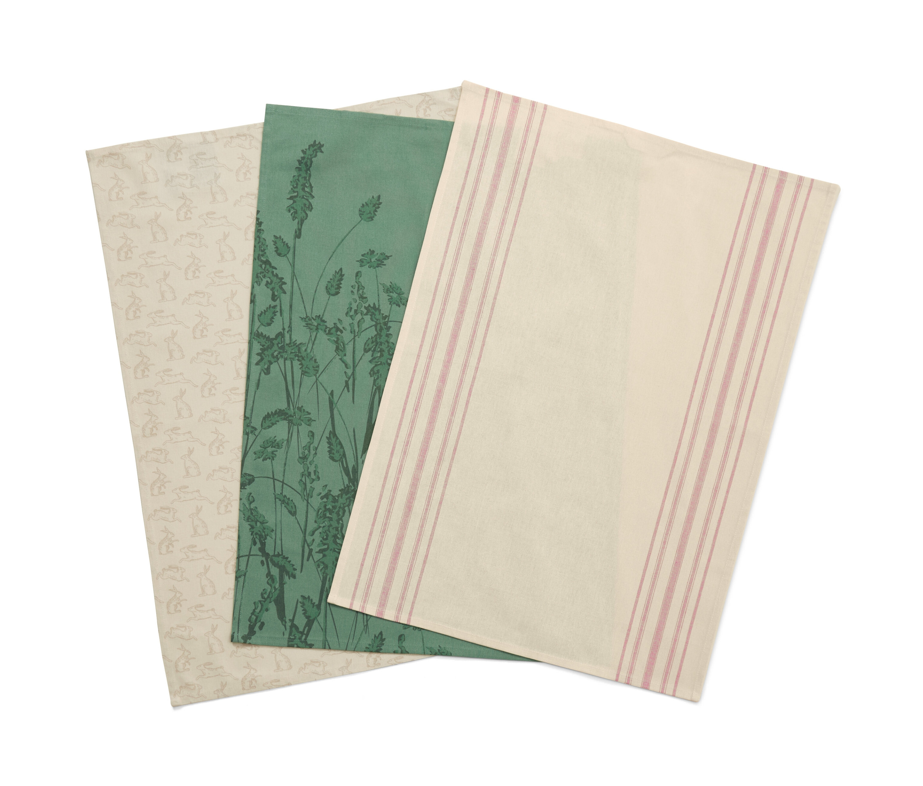 Tchibo - Ścierki do naczyń - kolor: beżowy/czerwony