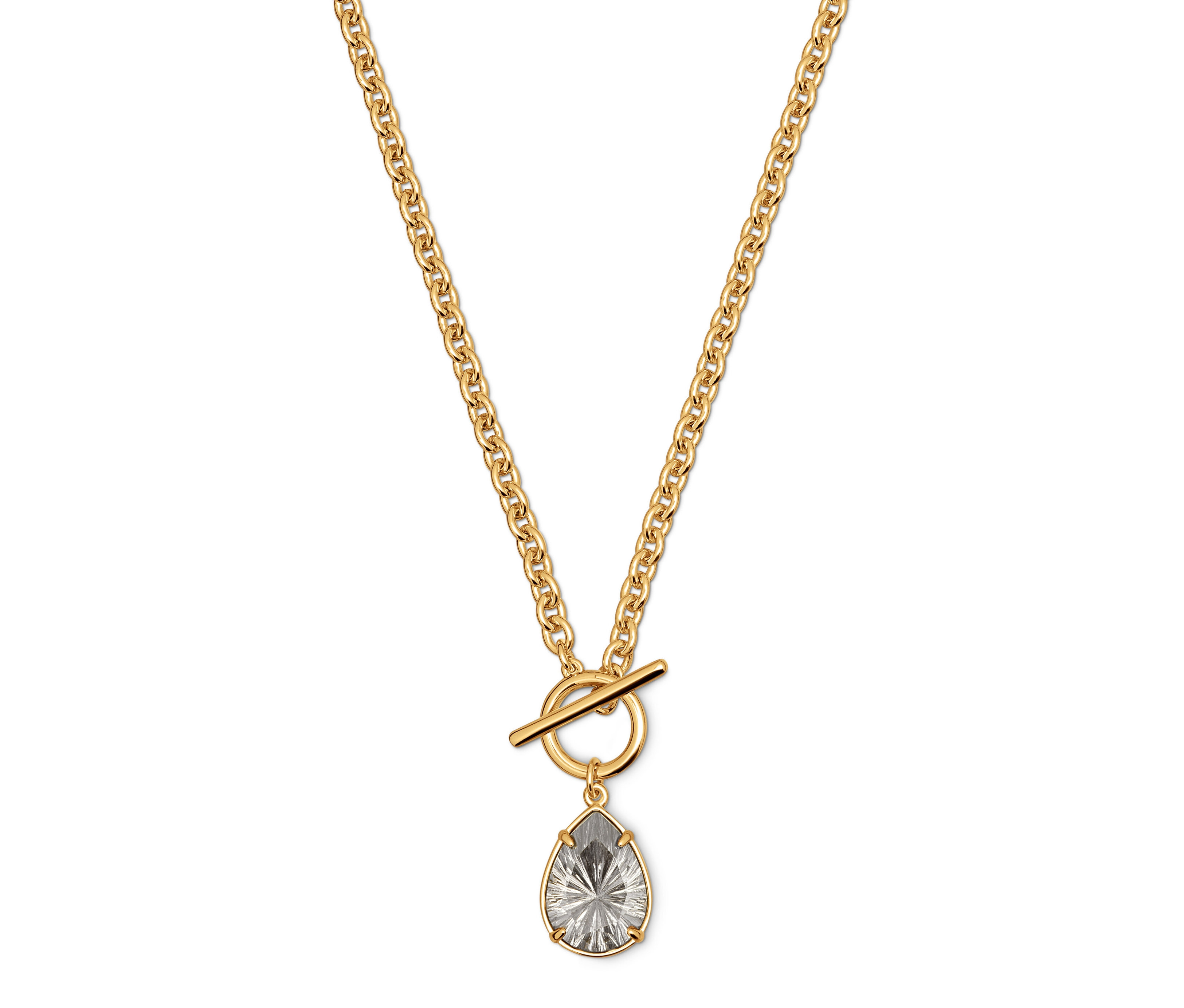 Tchibo - Naszyjnik „Glamour Toggle” - kolor: szary