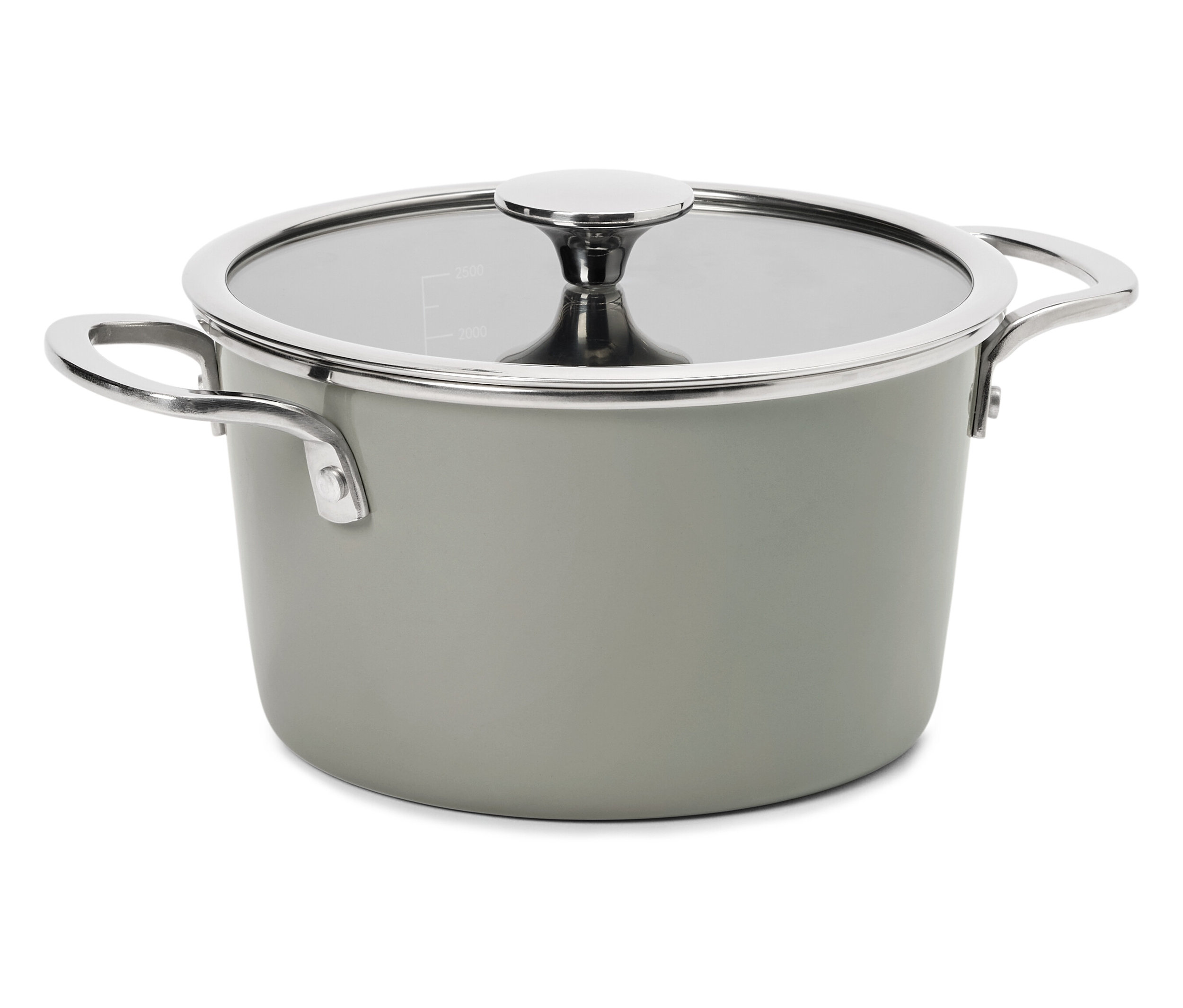 Tchibo - Garnek emaliowany klasy premium - kolor: szary