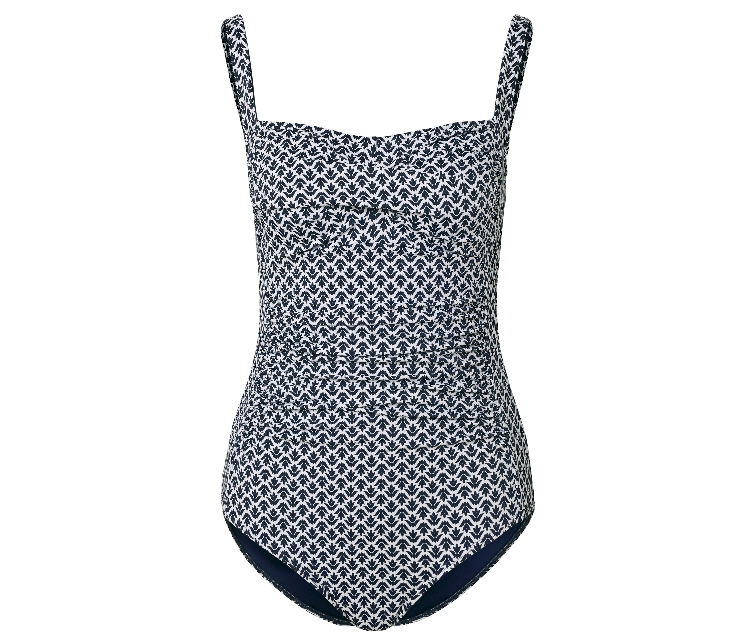 Tchibo - Modelujący kostium kąpielowy- niebieski/z nadrukiem