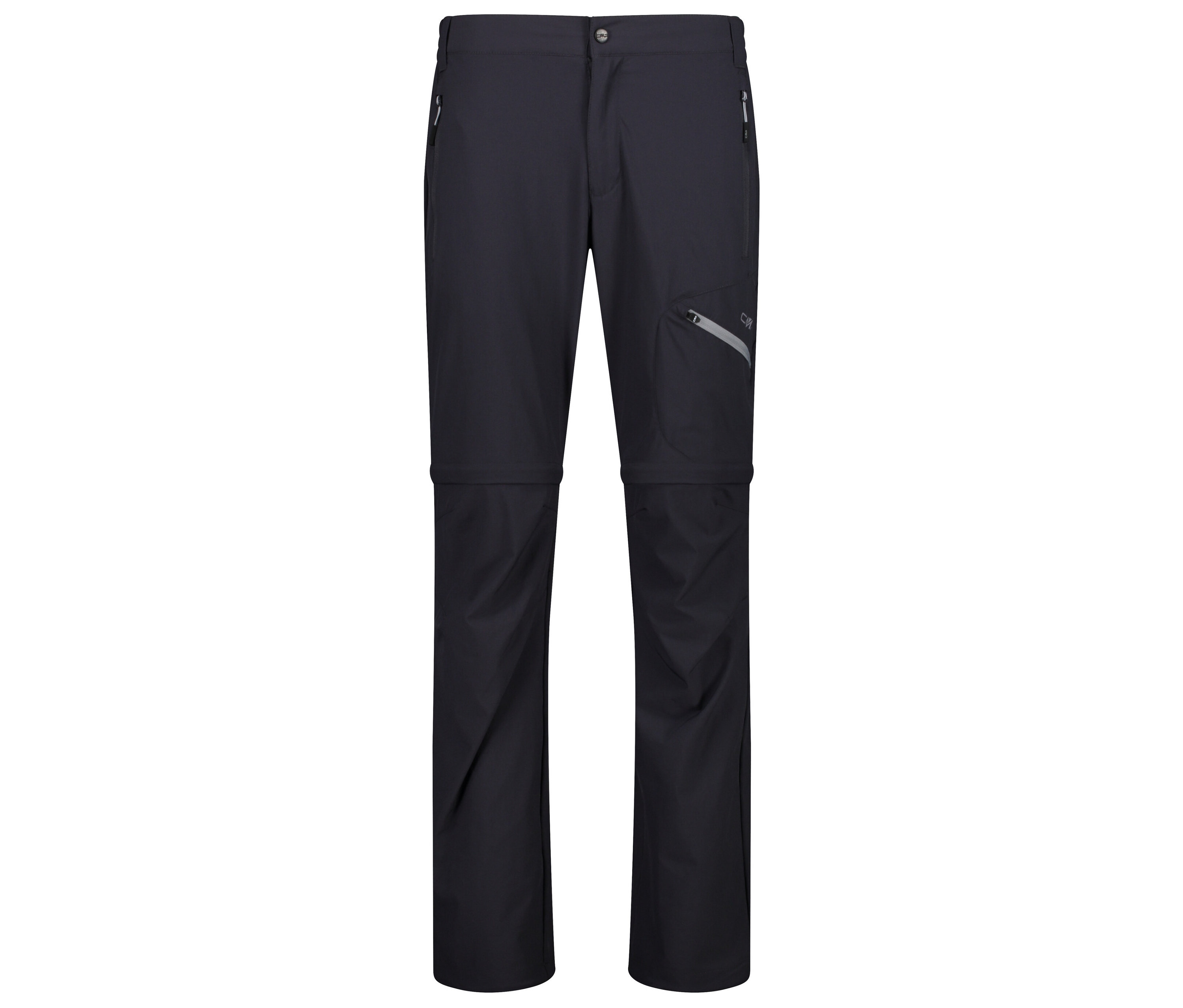 Strechowe spodnie outdoorowe CMP z odpinanymi nogawkami- czarny/szary