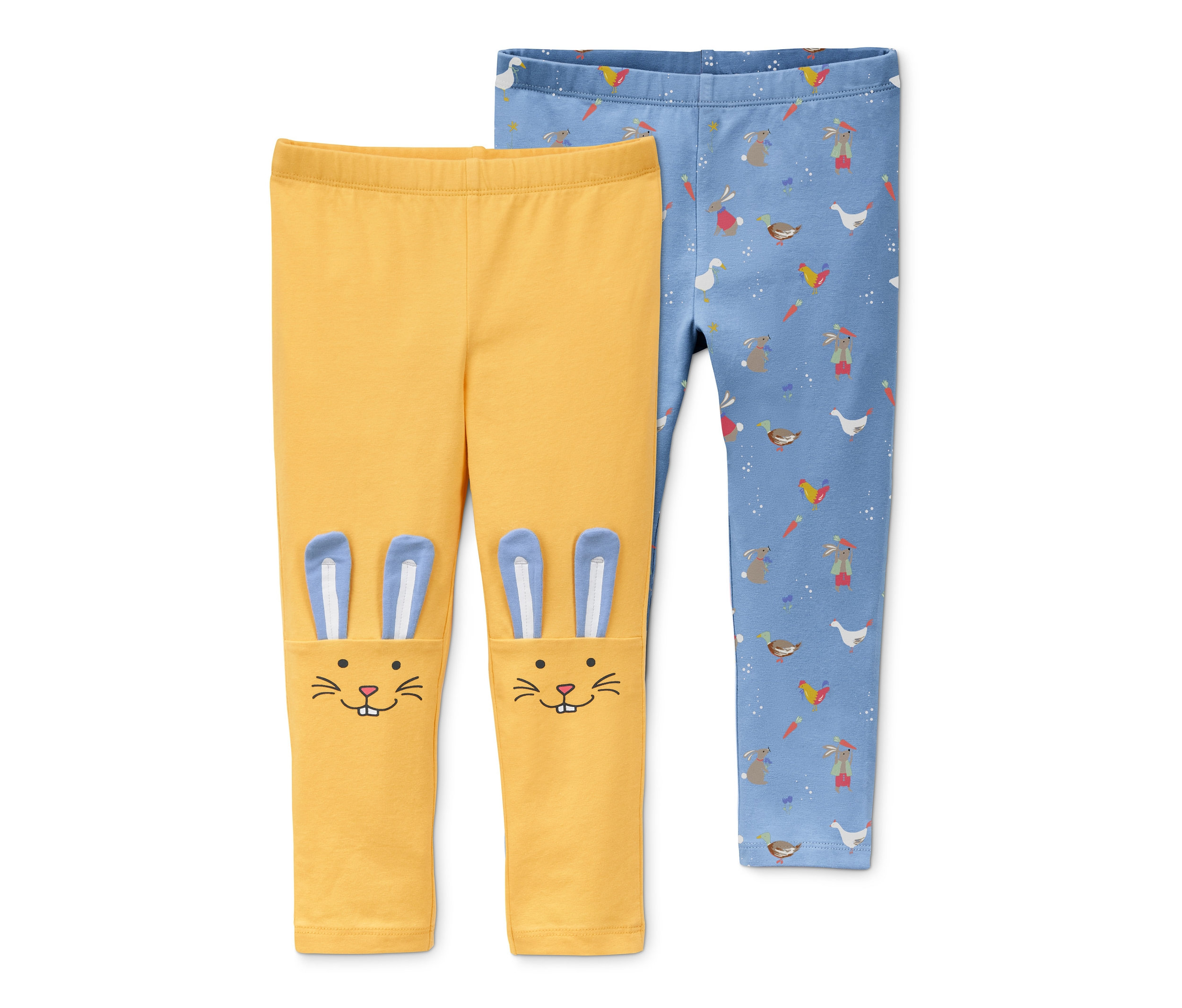 Tchibo - Legginsy- żółty/niebieski