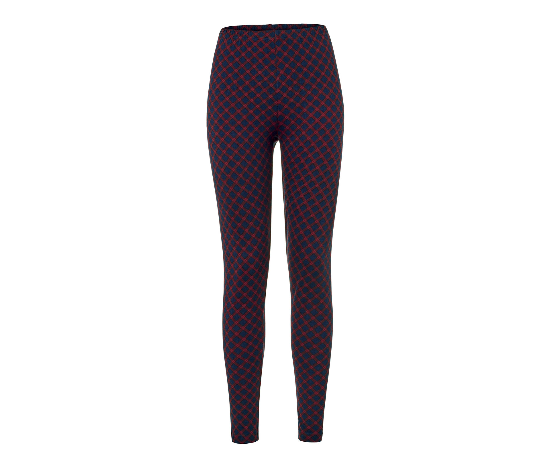 Tchibo - Miękkie legginsy- niebieski/w kratkę