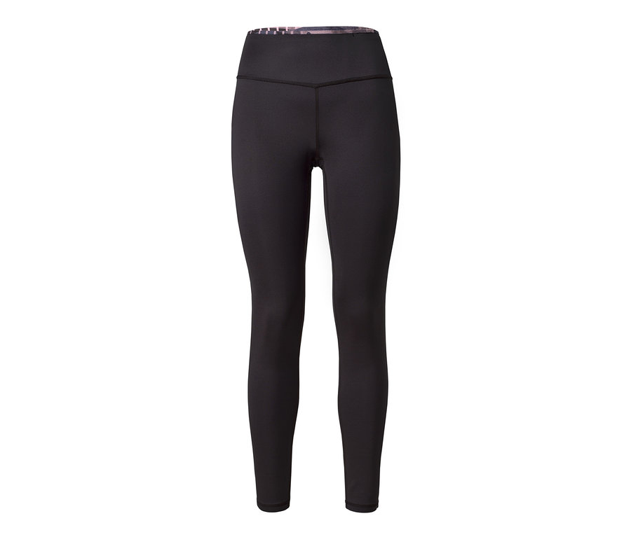 Czarne dwustronne legginsy sportowe.