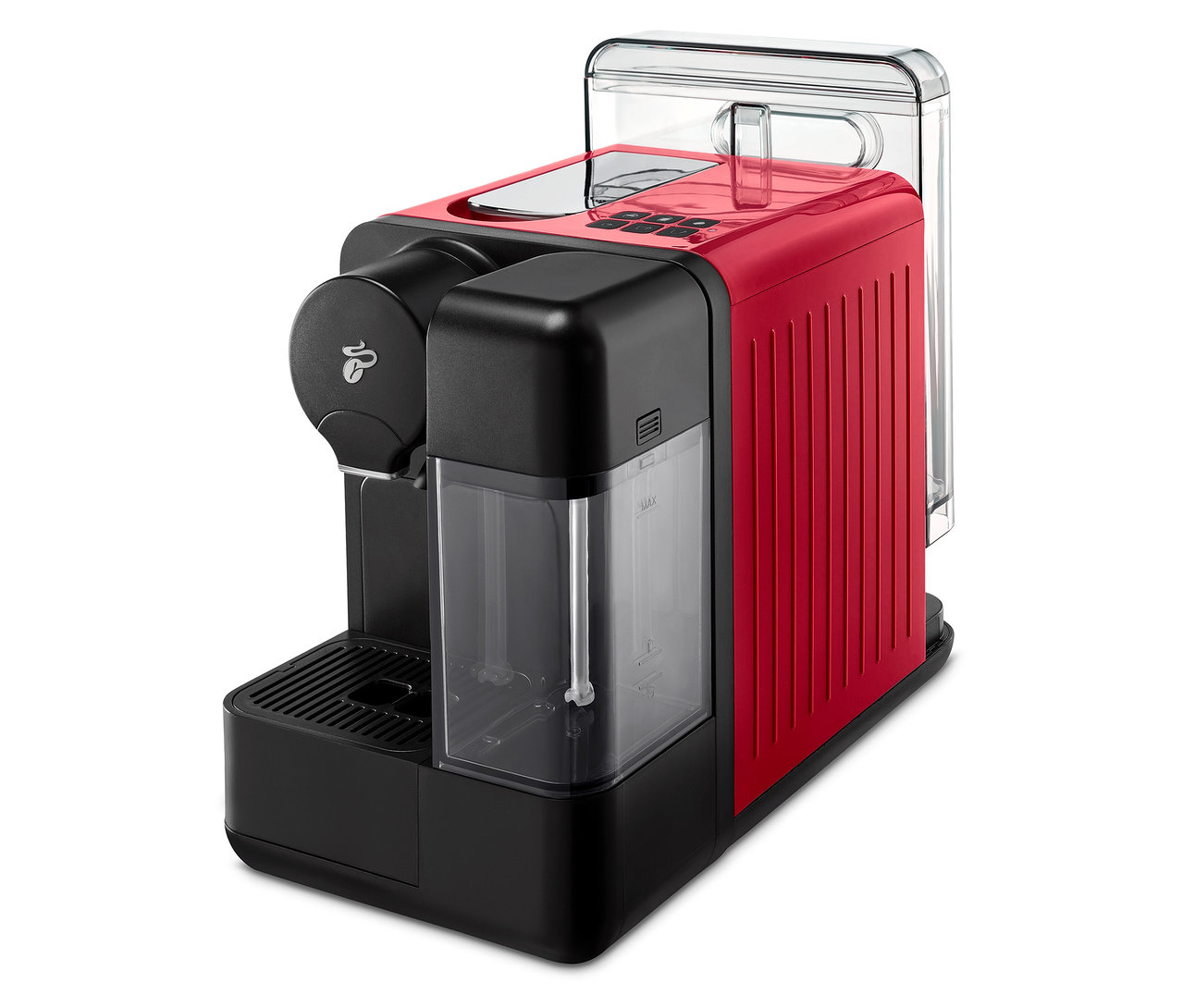 Czerwony ekspres do kawy Cafissimo milk.