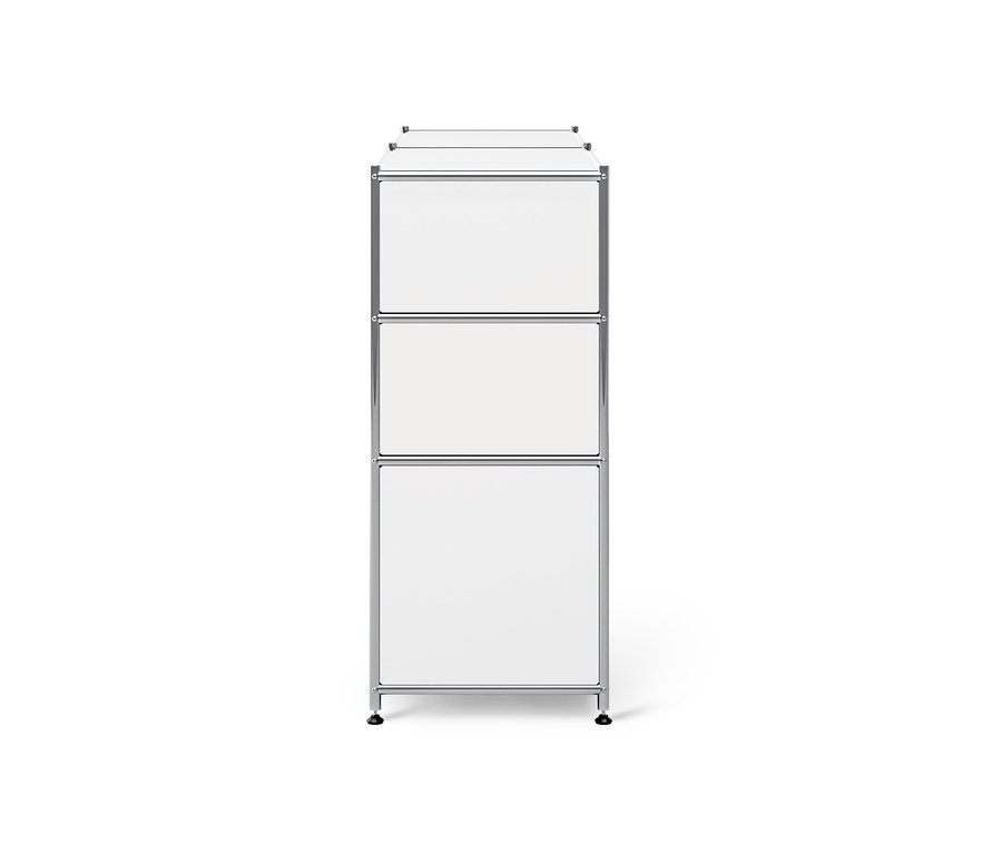 Biała metalowa komoda »CN3« z 6 szufladami.