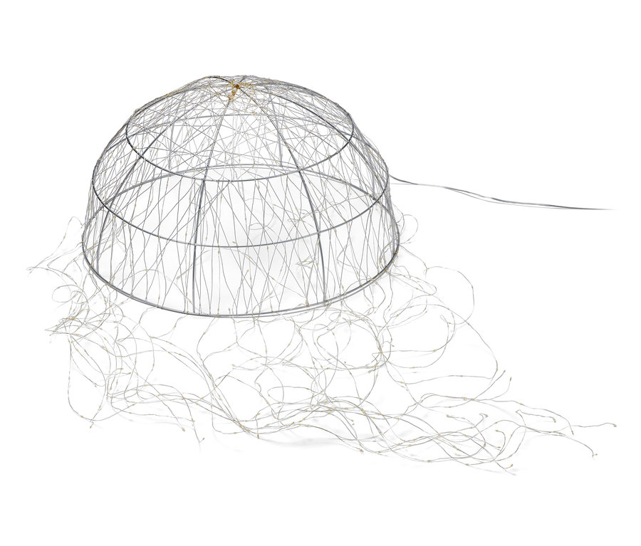 Duża półkula LED z wiązką świetlną.