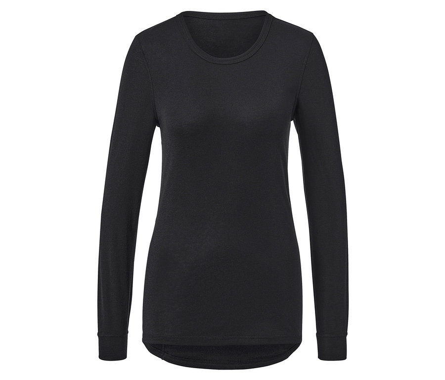 Czarna termoaktywna bielizna funkcyjna z długim rękawem.