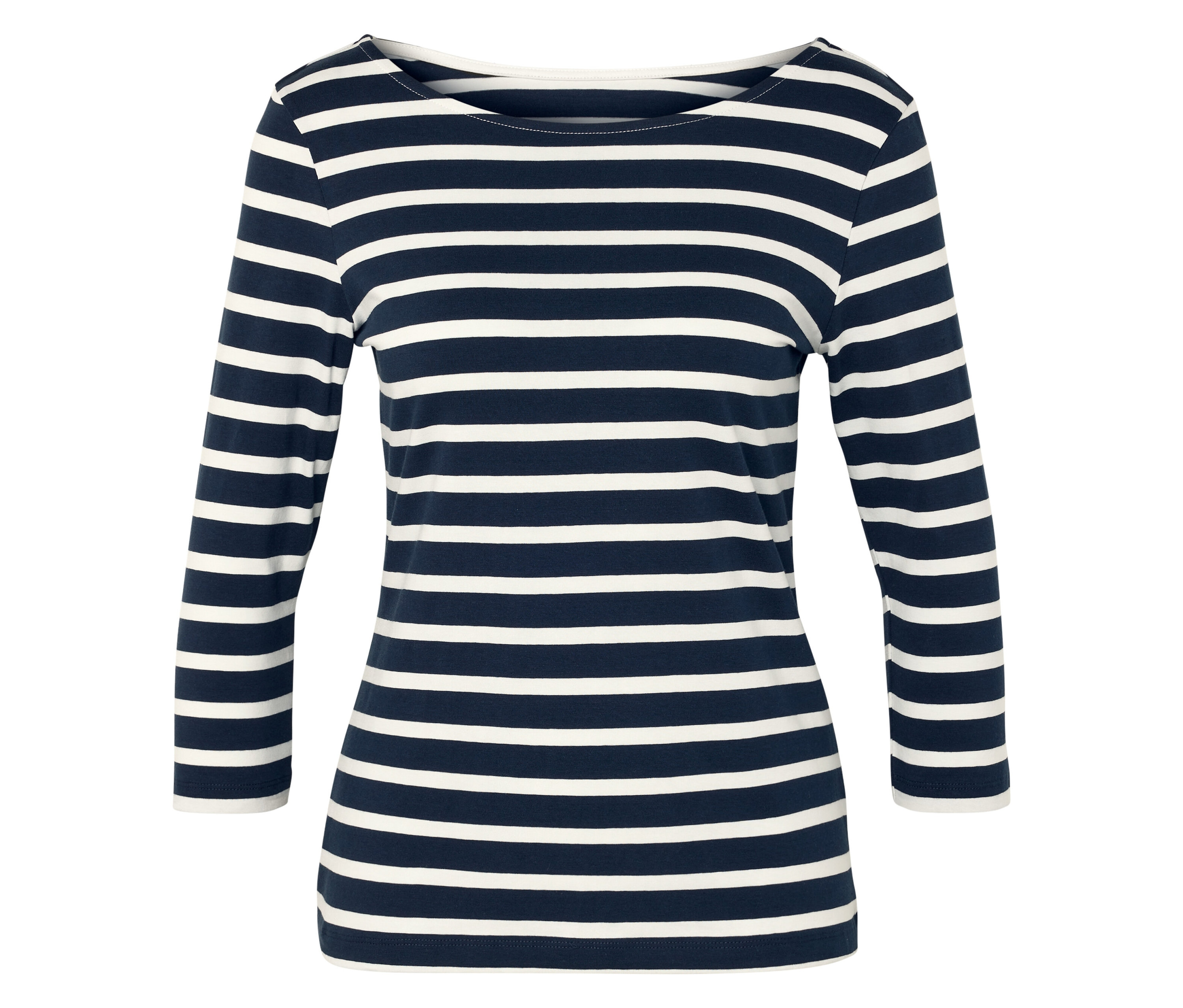 Tchibo - Koszulka z rękawami o długości 3/4- biały/niebieski