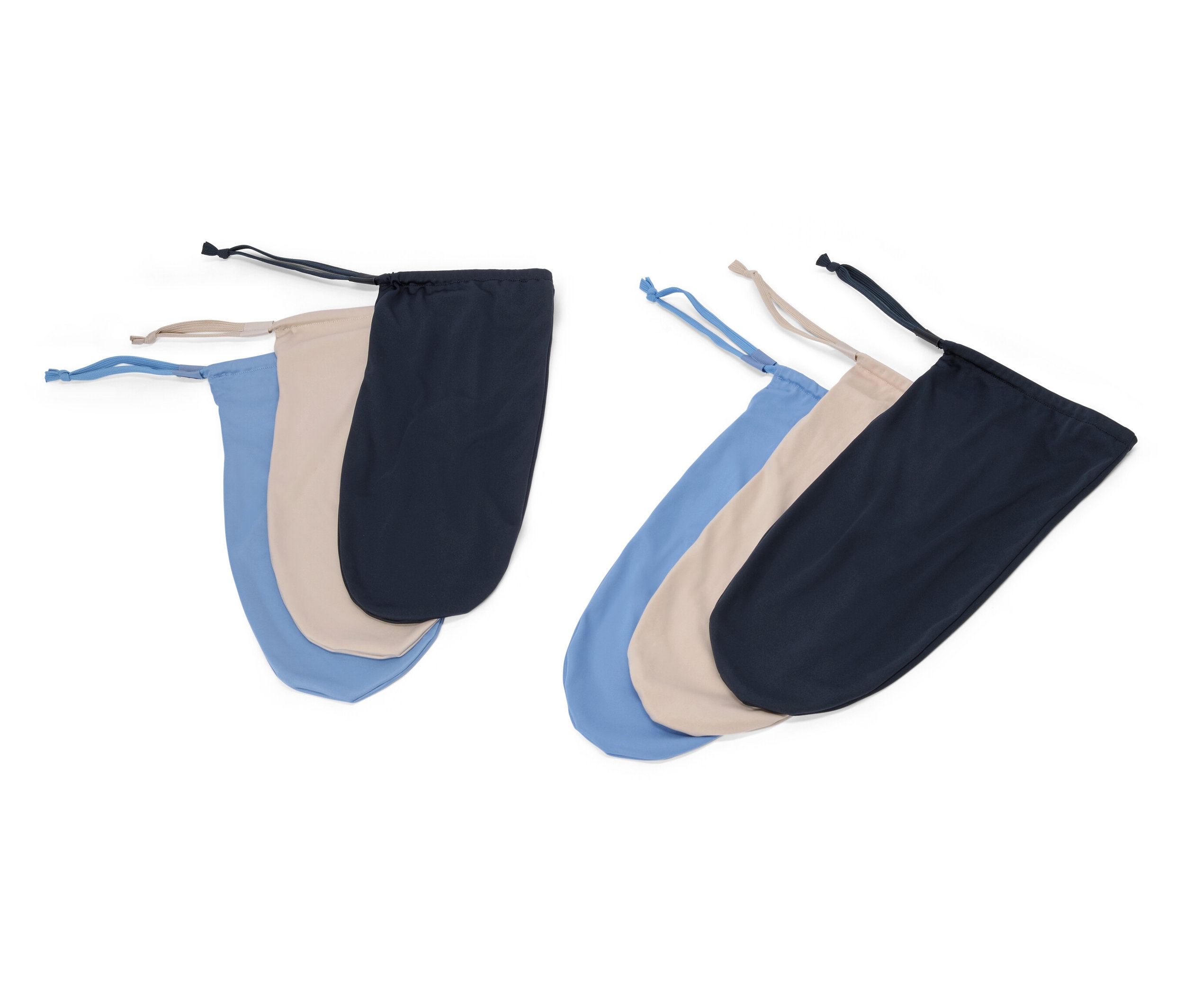 Tchibo - Podróżne worki na buty i bieliznę - kolor: niebieski/beżowy