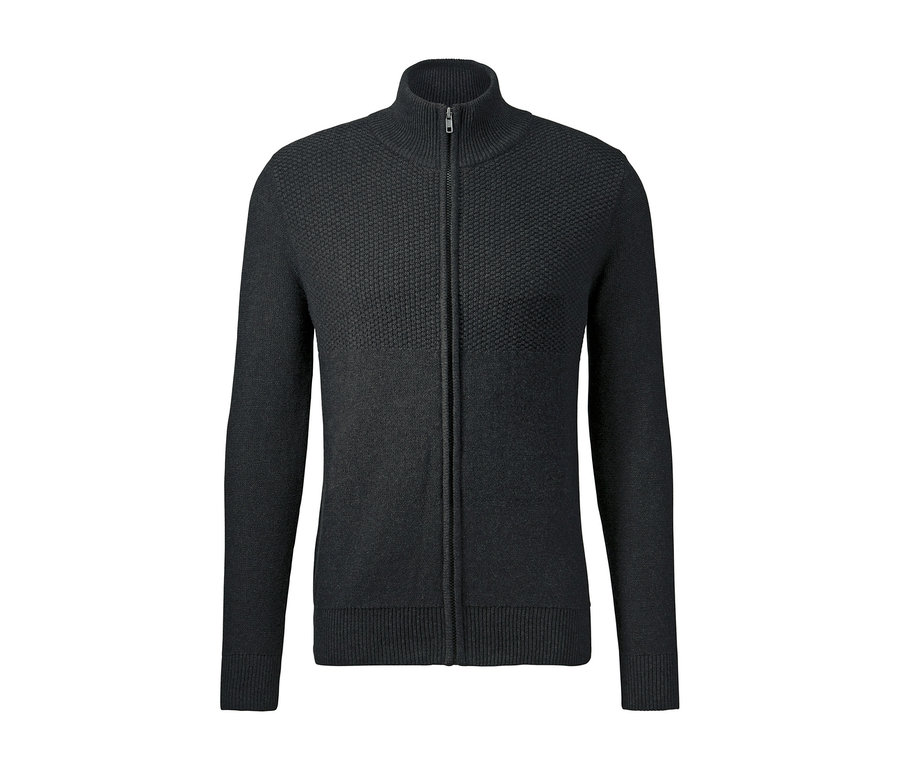 Rozpinana bluza męska z dzianiny z bawełną ekologiczną.