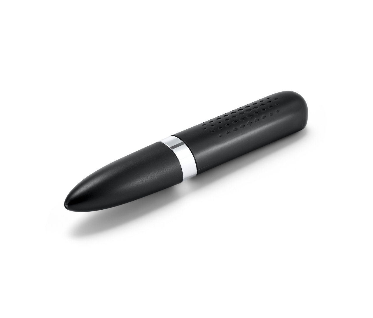 Czarny elektryczny trymer do brwi na białym tle.