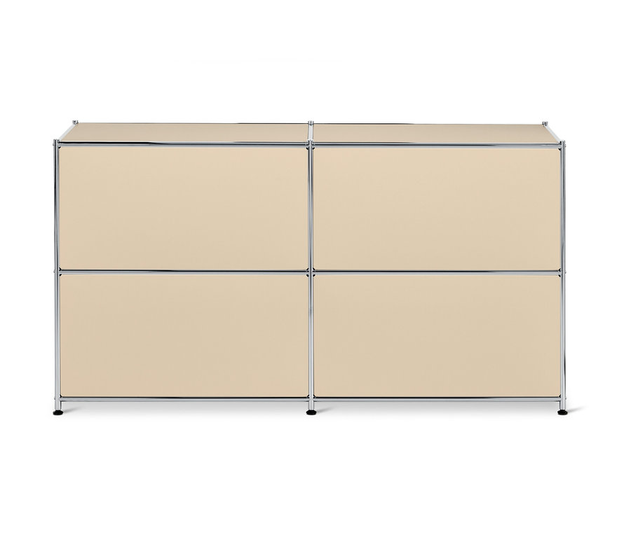 Metalowa szafka typu sideboard „CN3” z 4 klapami.