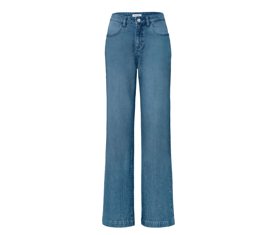 Niebieskie dżinsy palazzo o kroju „Neni”.
