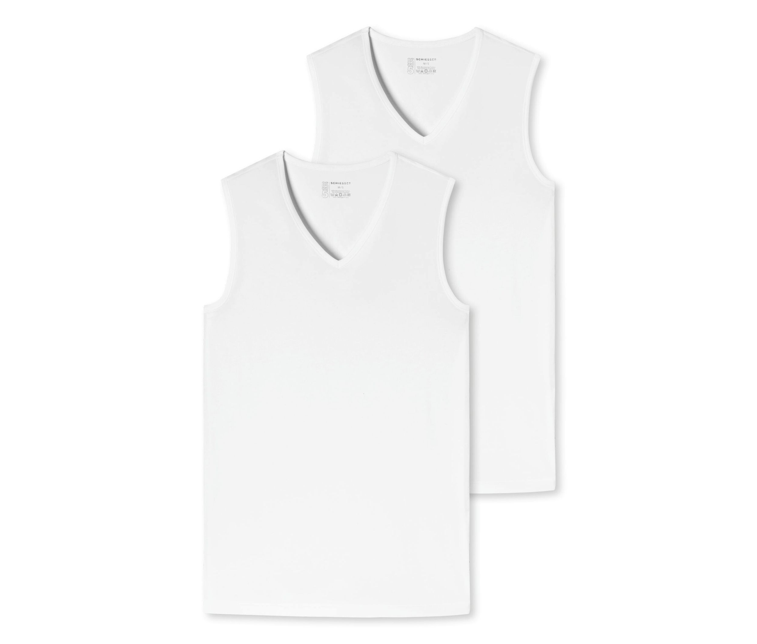 Podkoszulki typu tanktop z bawełną ekologiczną Schiesser, biały