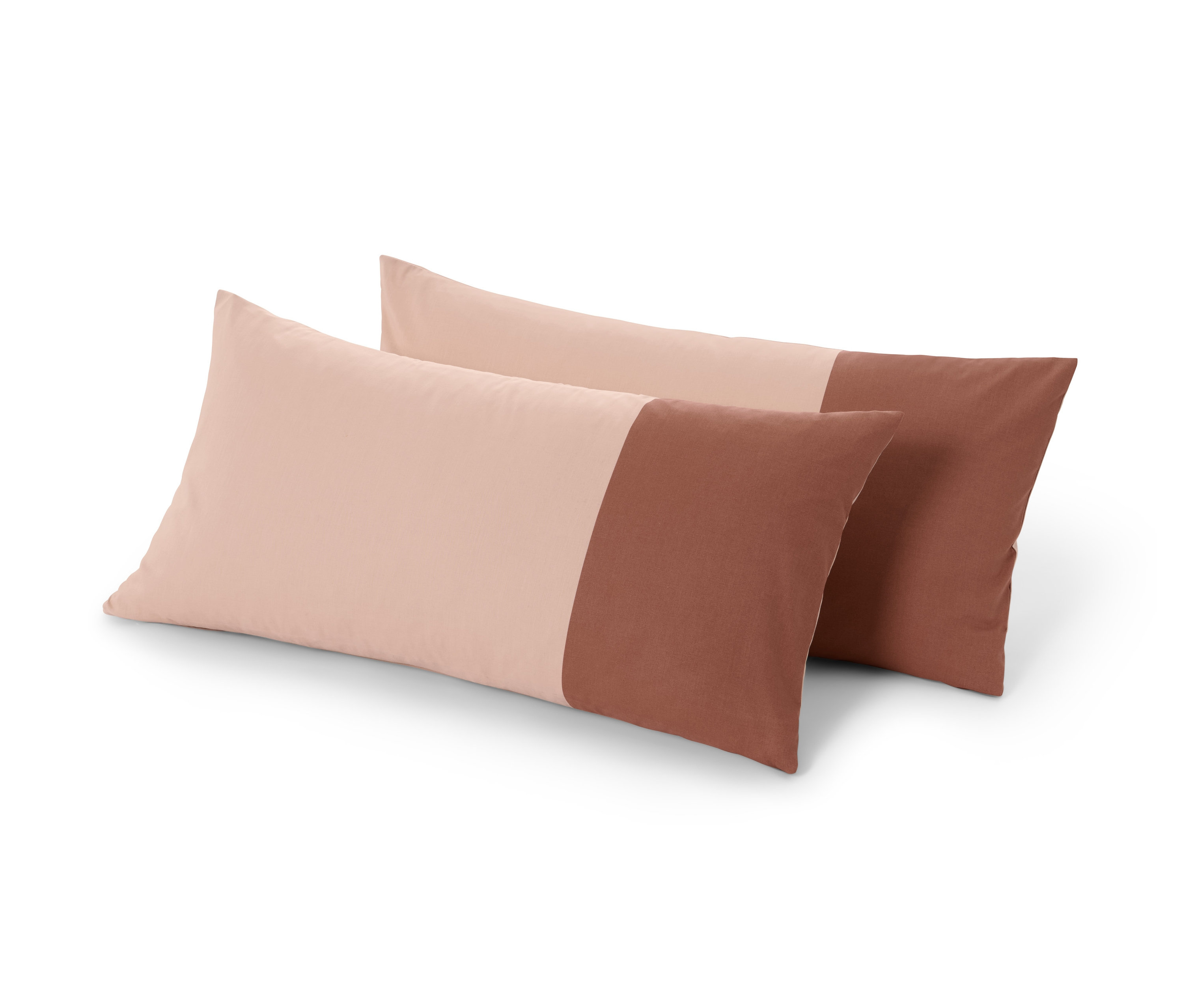 Tchibo - Poszewki na poduszki ze wzmocnionej bawełny - kolor: brązowy/różowy