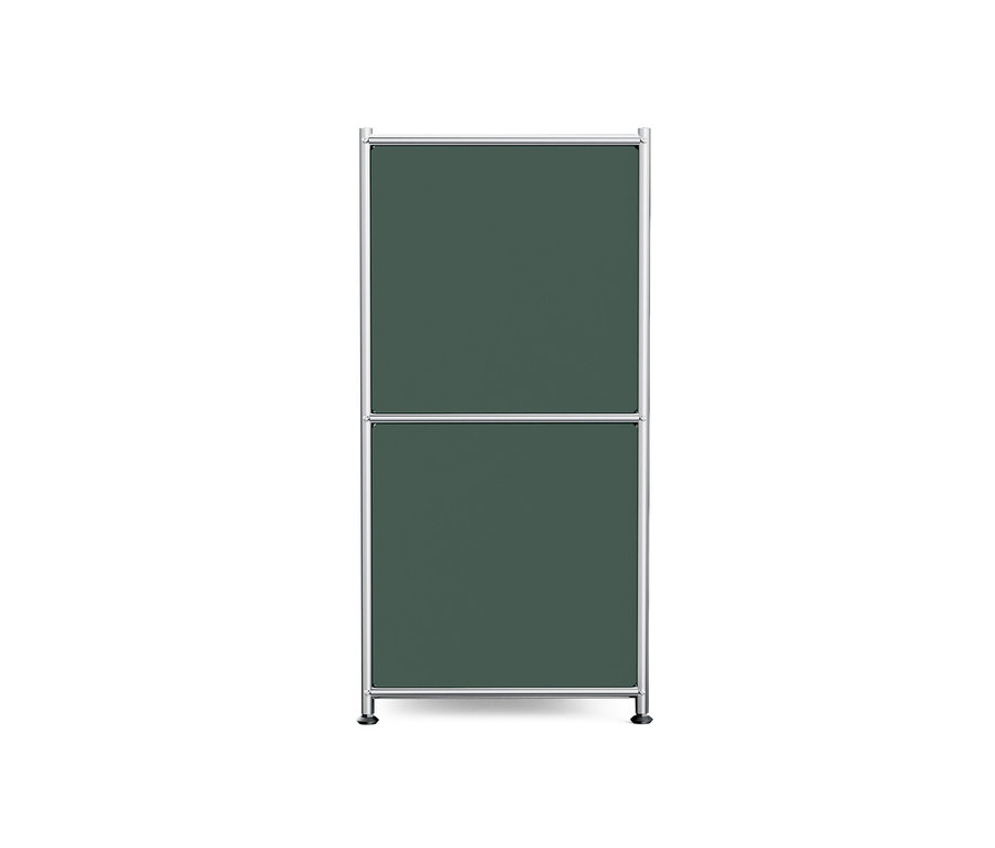Metalowa szafka typu sideboard „CN3” z 2 klapami, oliwkowa.