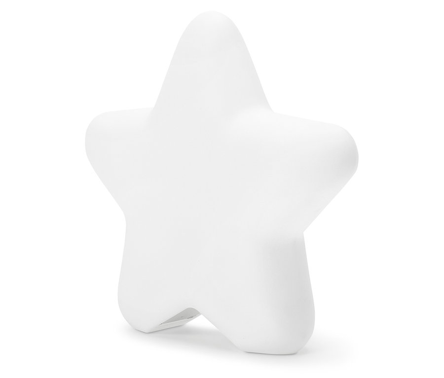 Biała gwiazda stojąca na białym tle.