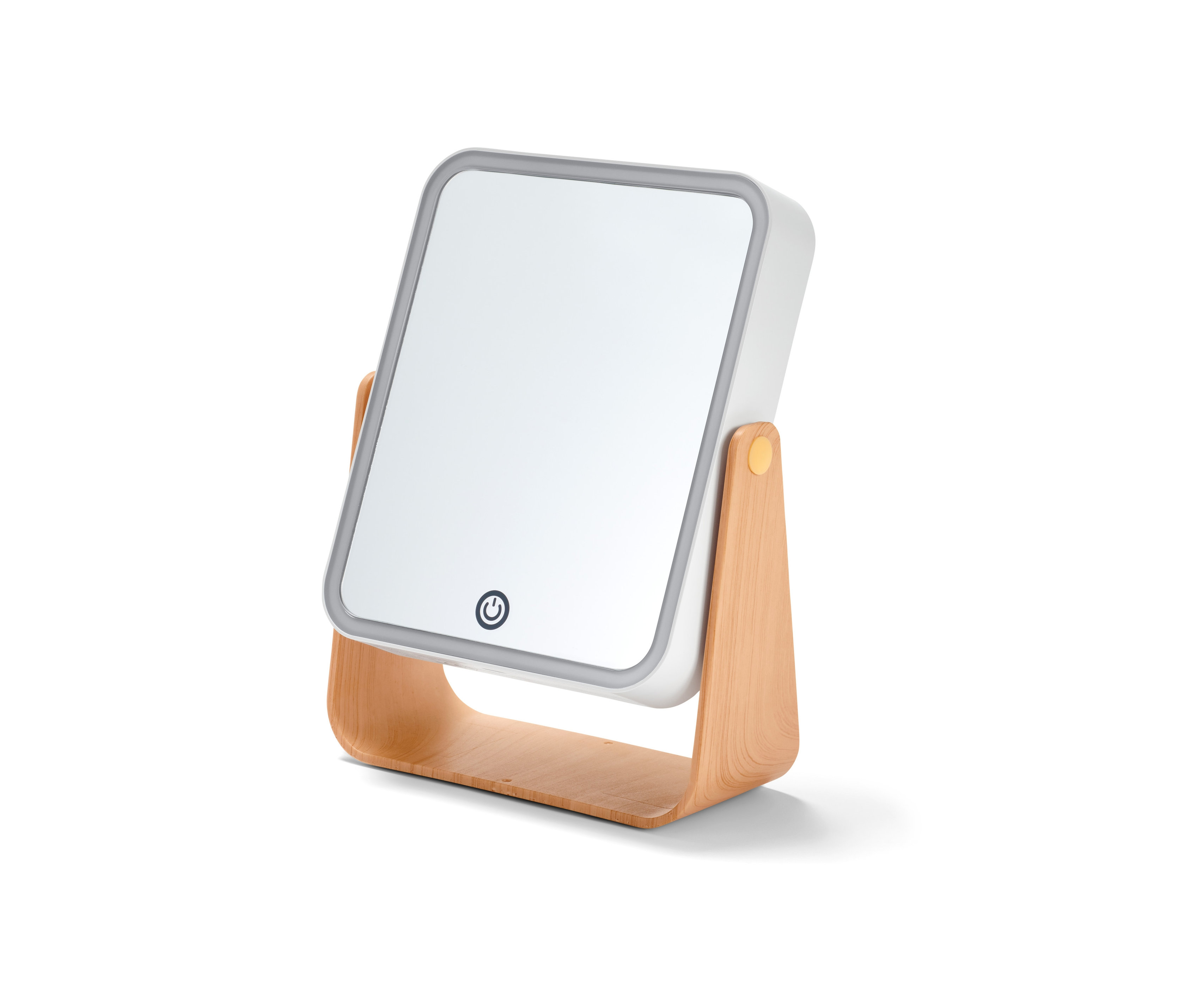 Tchibo - Lusterko kosmetyczne z podświetleniem LED - kolor: brązowy