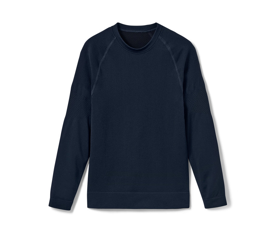 Granatowa dziecięca bezszwowa bielizna funkcyjna.