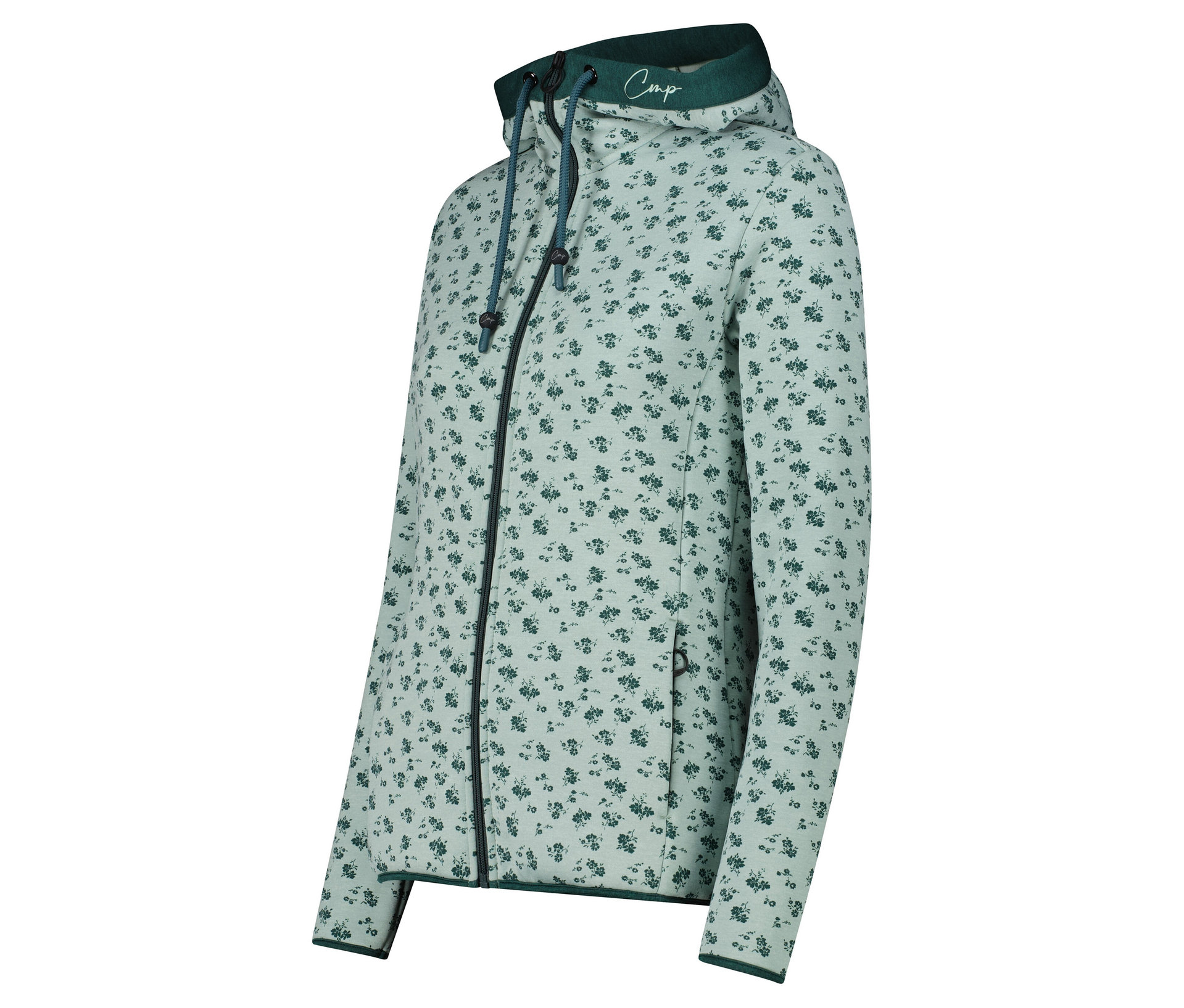 Rozpinana bluza CMP- niebieski/zielony/z nadrukiem