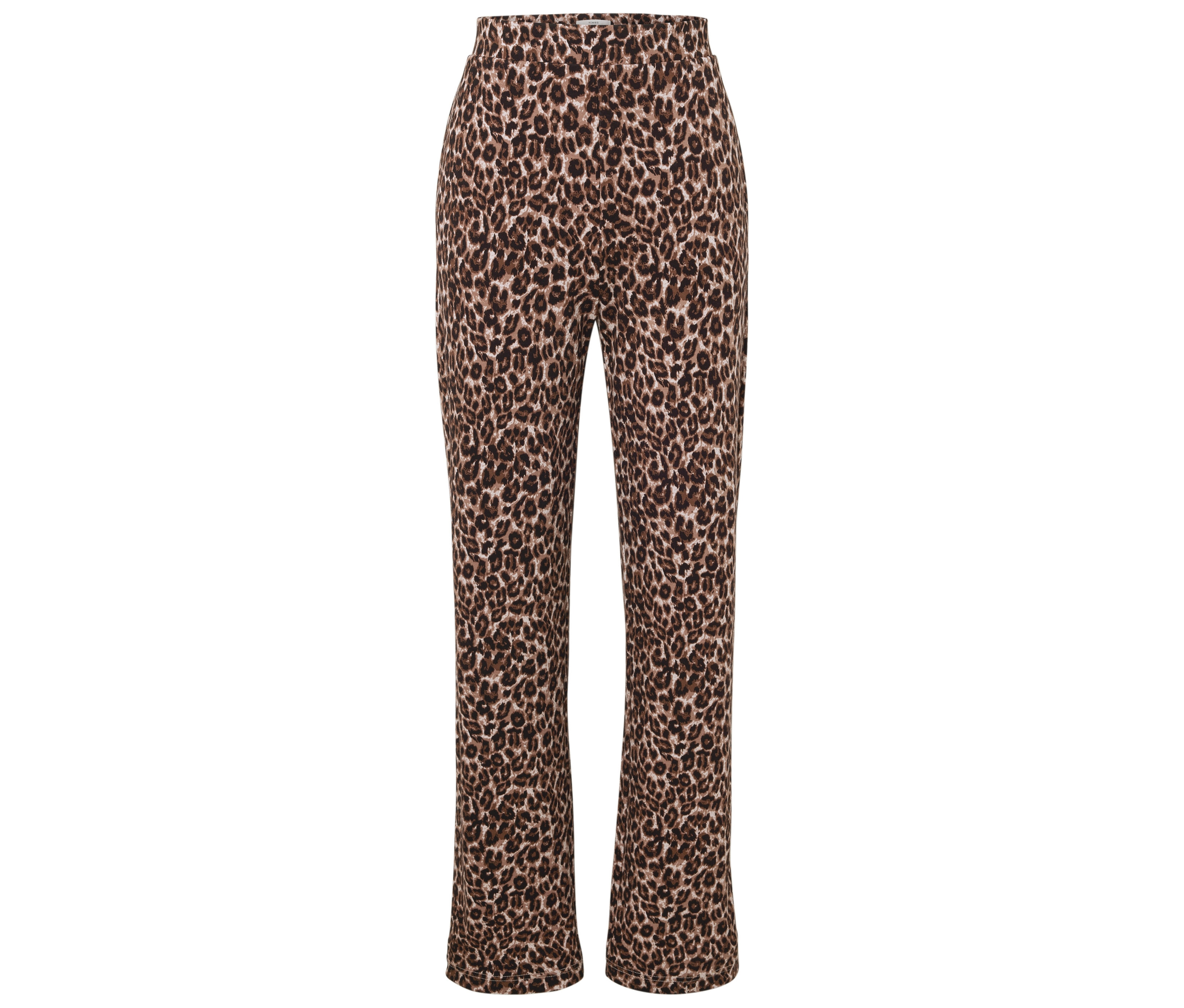 Tchibo - Wzorzyste spodnie z dżerseju- brązowy/beżowy/z nadrukiem