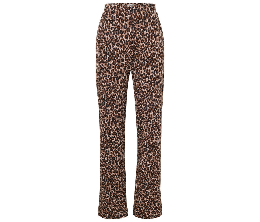 Spodnie o prostym kroju w panterkę.