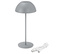 Akumulatorowa lampa stołowa LED, szara