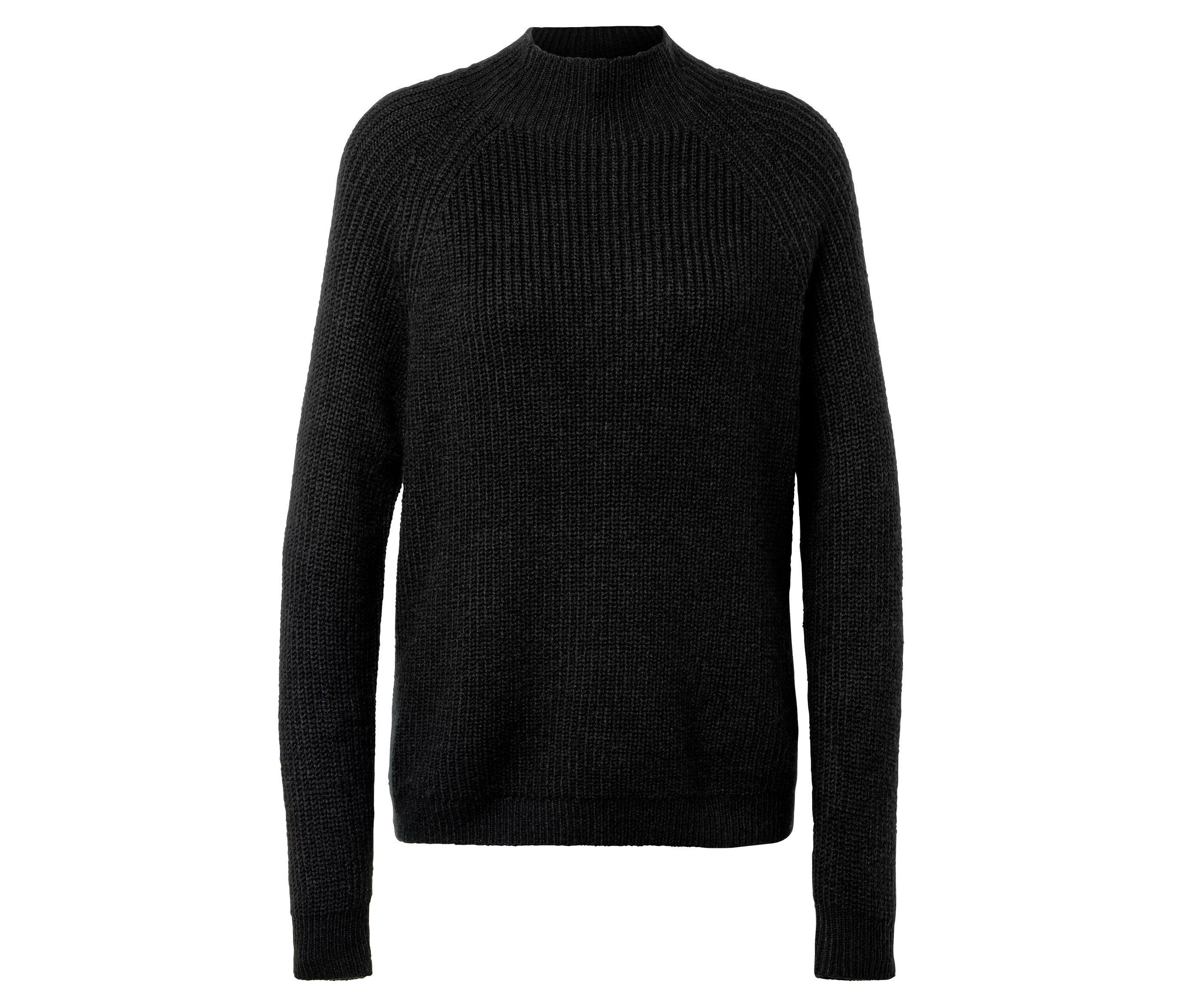 Tchibo - Sweter o grubym splocie ze stójką, czarny
