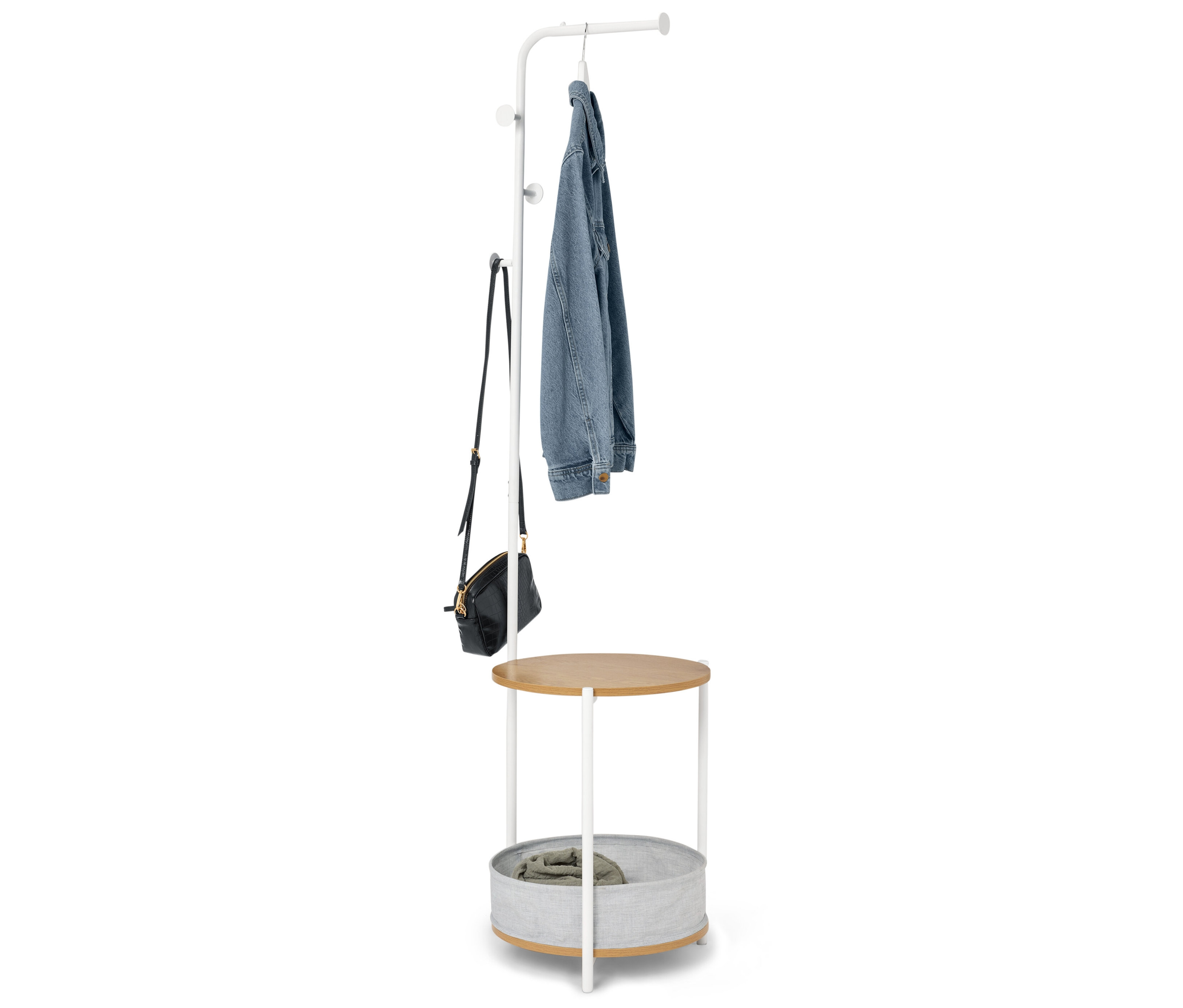 Tchibo - Wieszak stojący - kolor: brązowy/biały