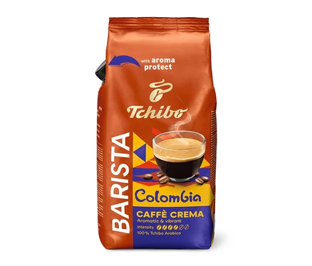 Wyeksponowane opakowanie kawy ziarnistej BARISTA Origins Colombia – 1 kg.